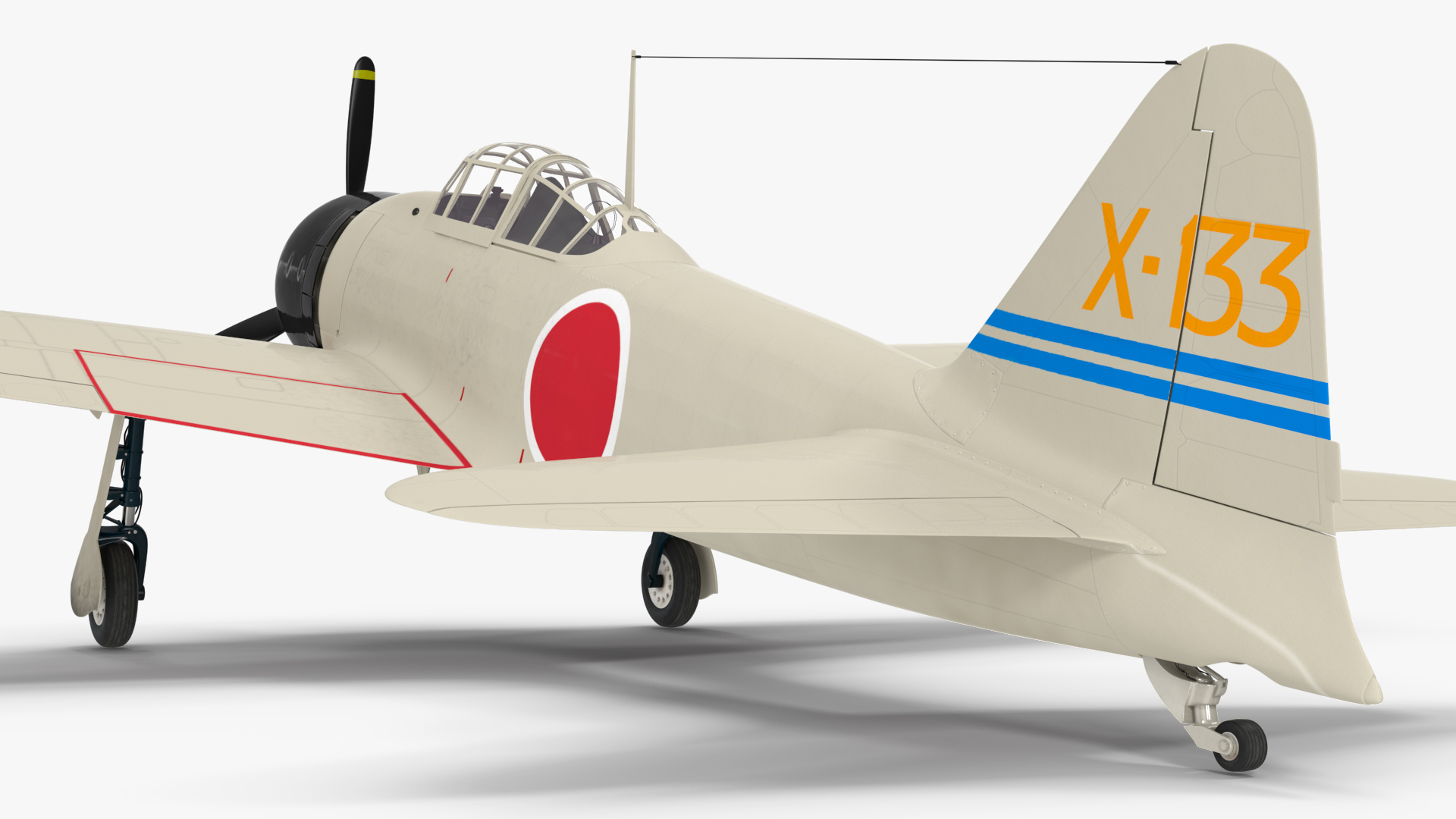 3D Mitsubishi A6M Zero Zeke Rigged