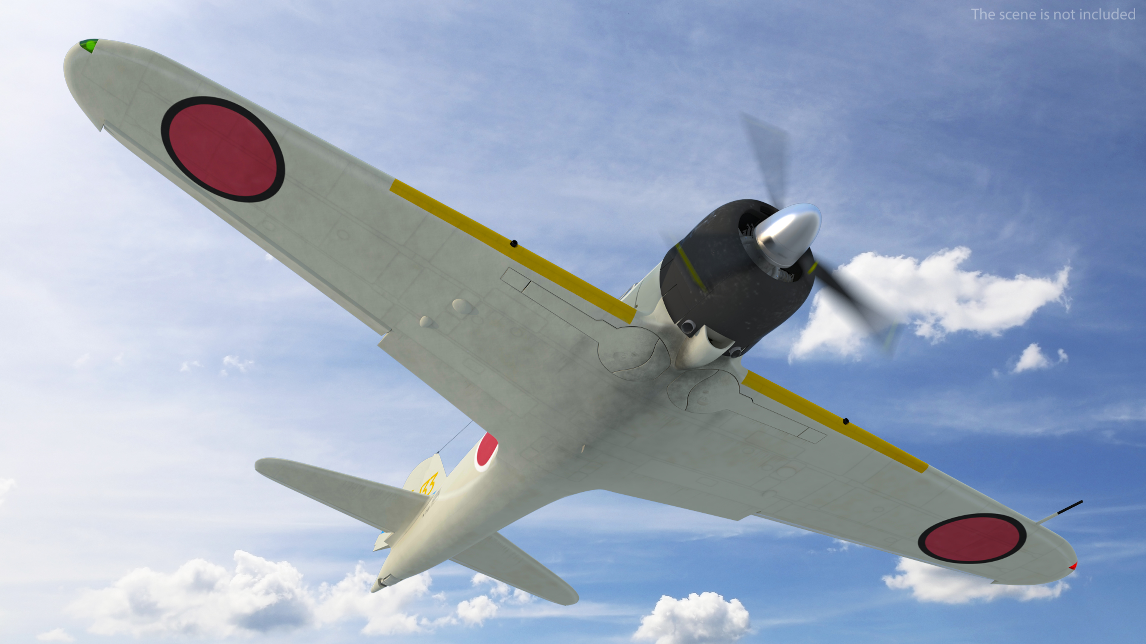 3D Mitsubishi A6M Zero Zeke Rigged
