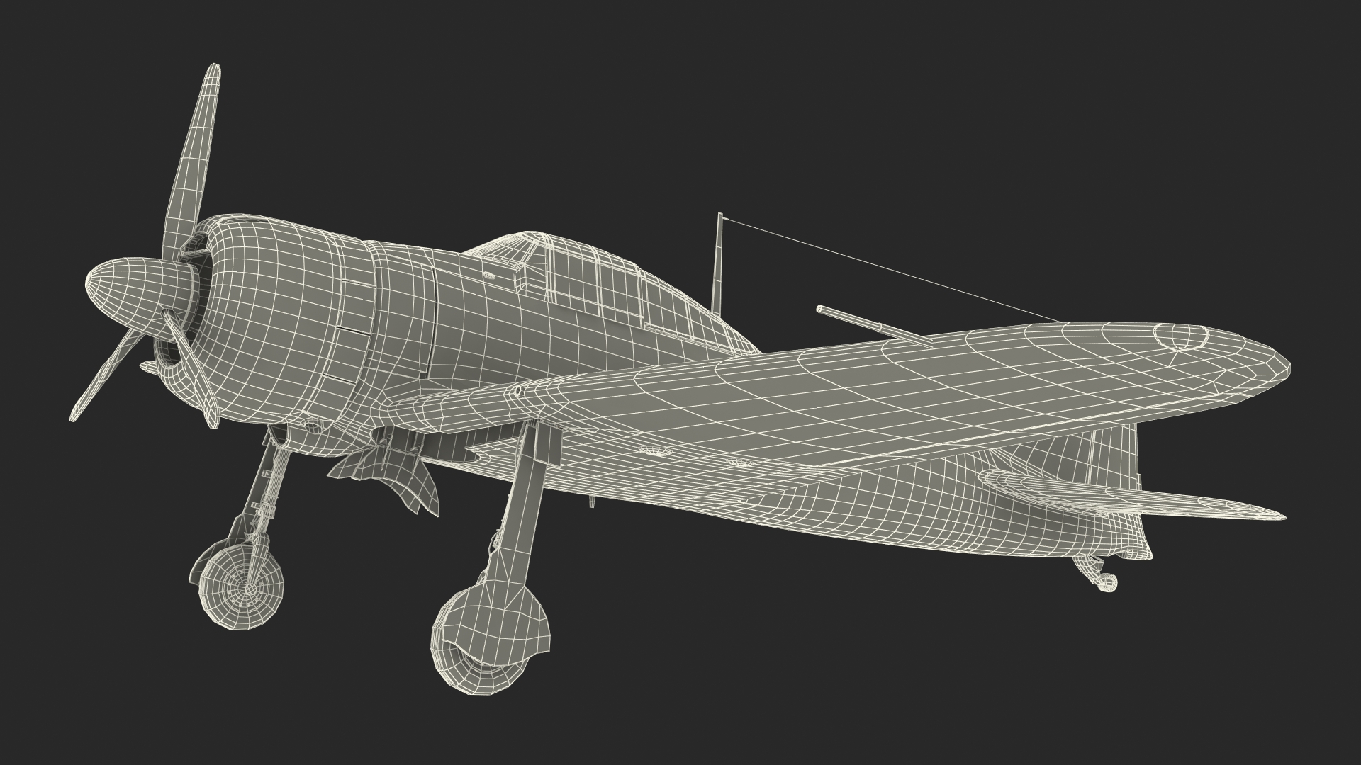 3D Mitsubishi A6M Zero Zeke Rigged