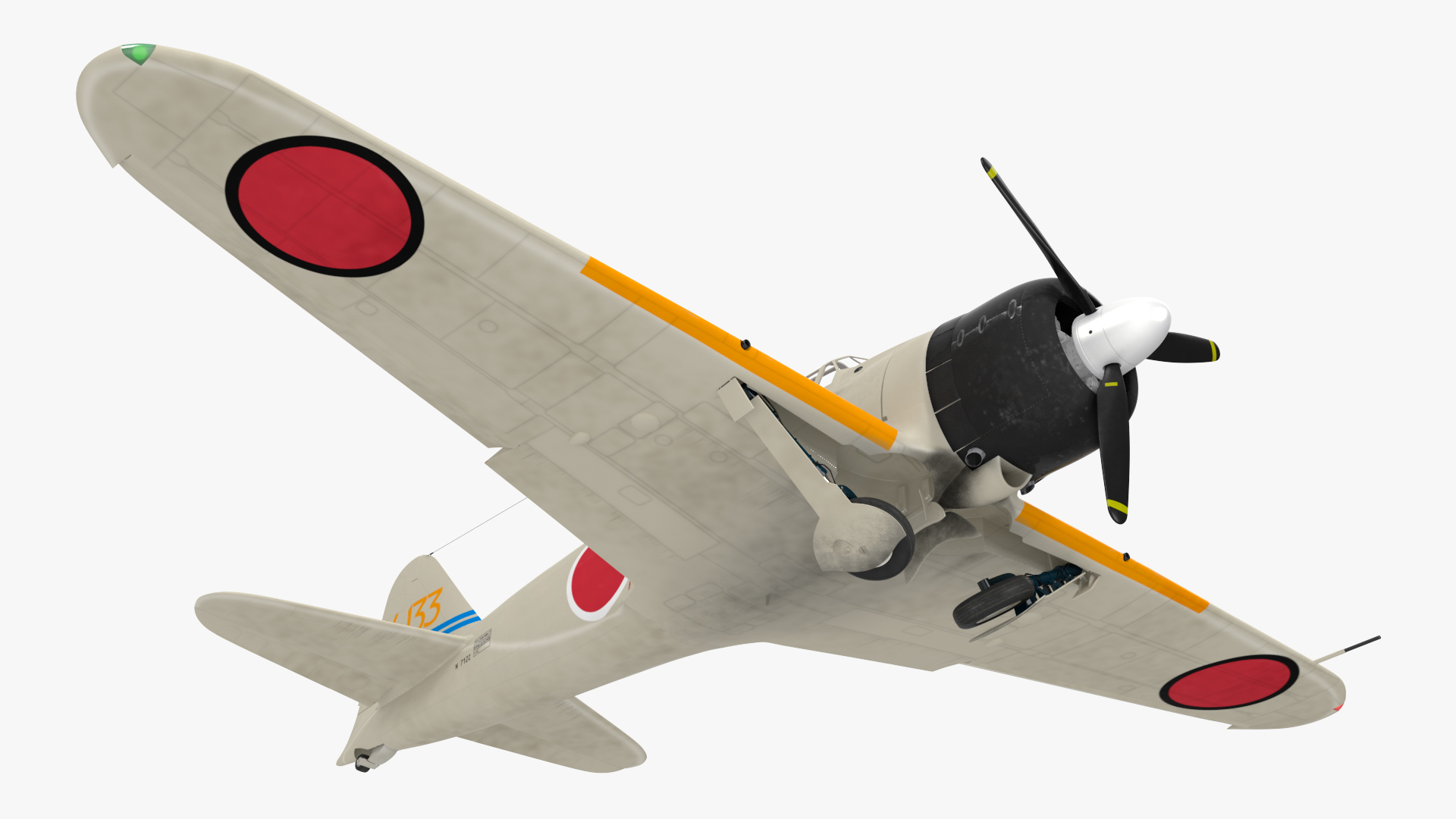 3D Mitsubishi A6M Zero Zeke Rigged