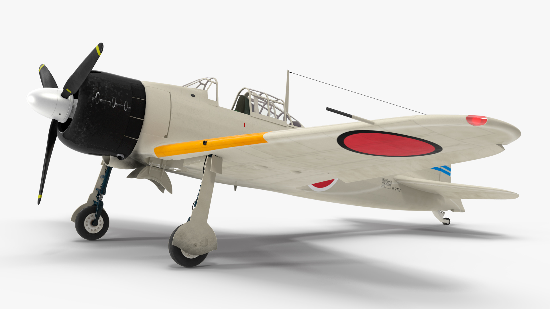 3D Mitsubishi A6M Zero Zeke Rigged
