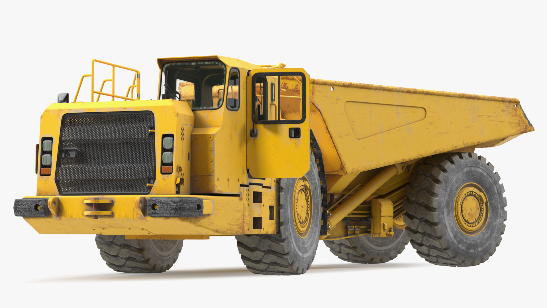 Underground Mining Truck Dirty Rigged 3D