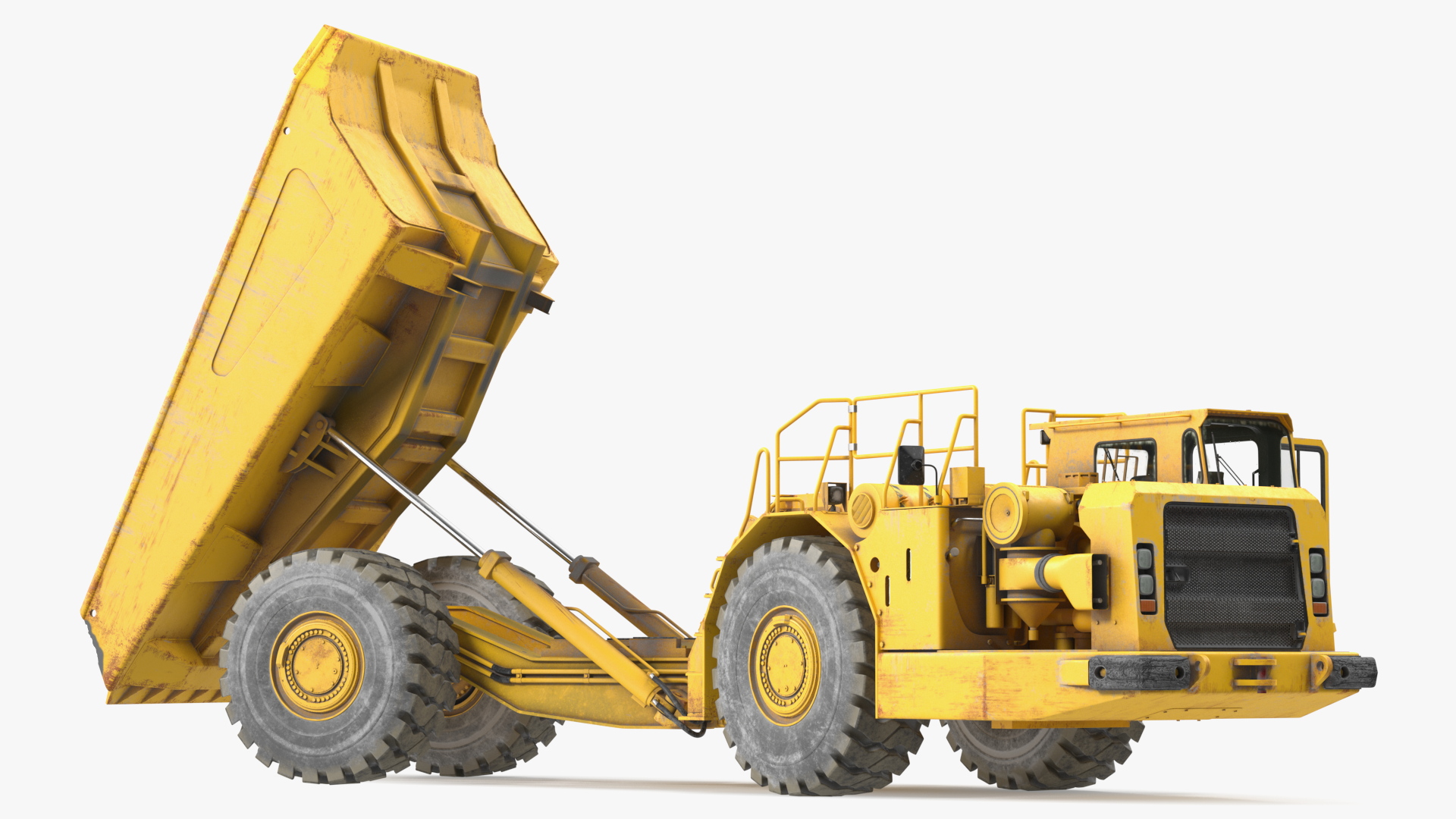 Underground Mining Truck Dirty Rigged 3D