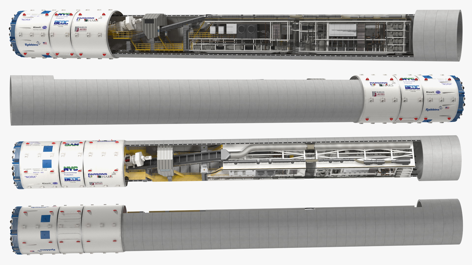 3D Nora Tunnel Boring Machine