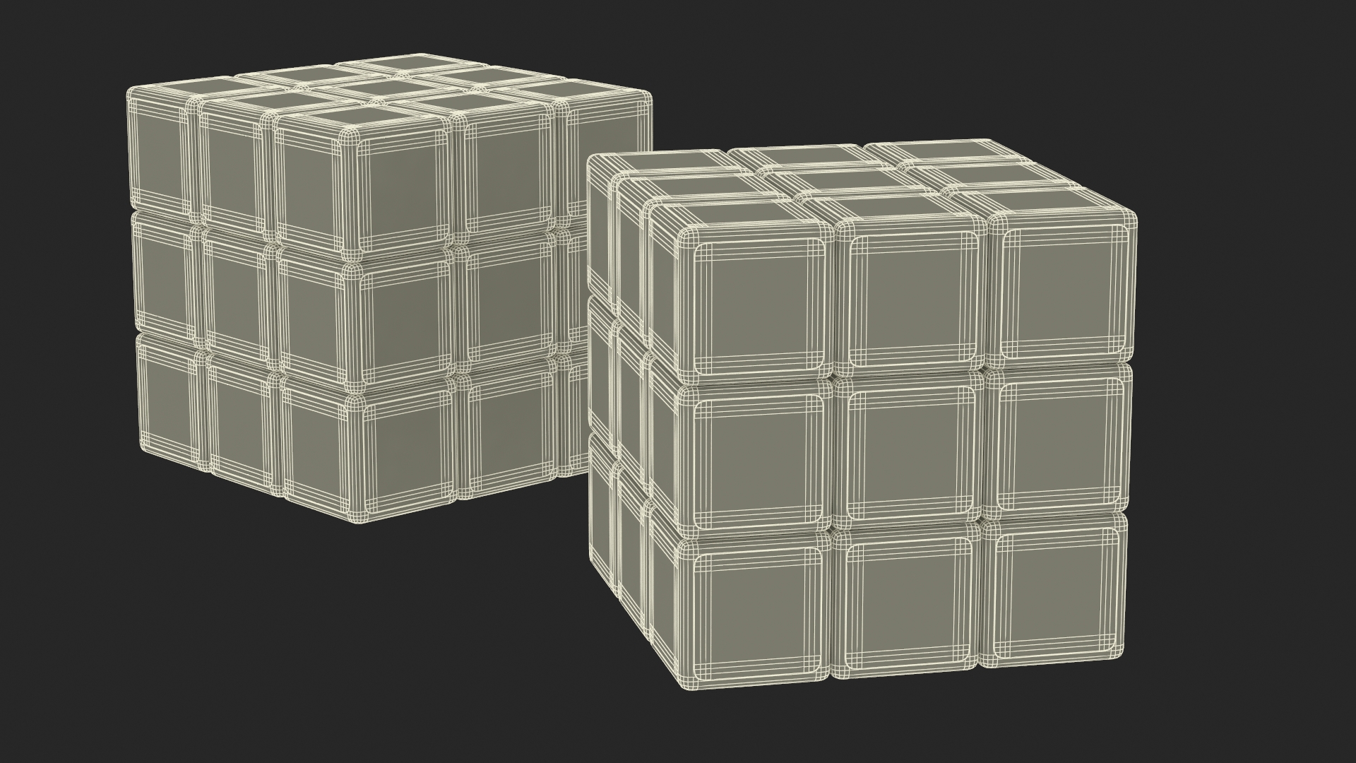 3D Rubiks Cube Puzzle model