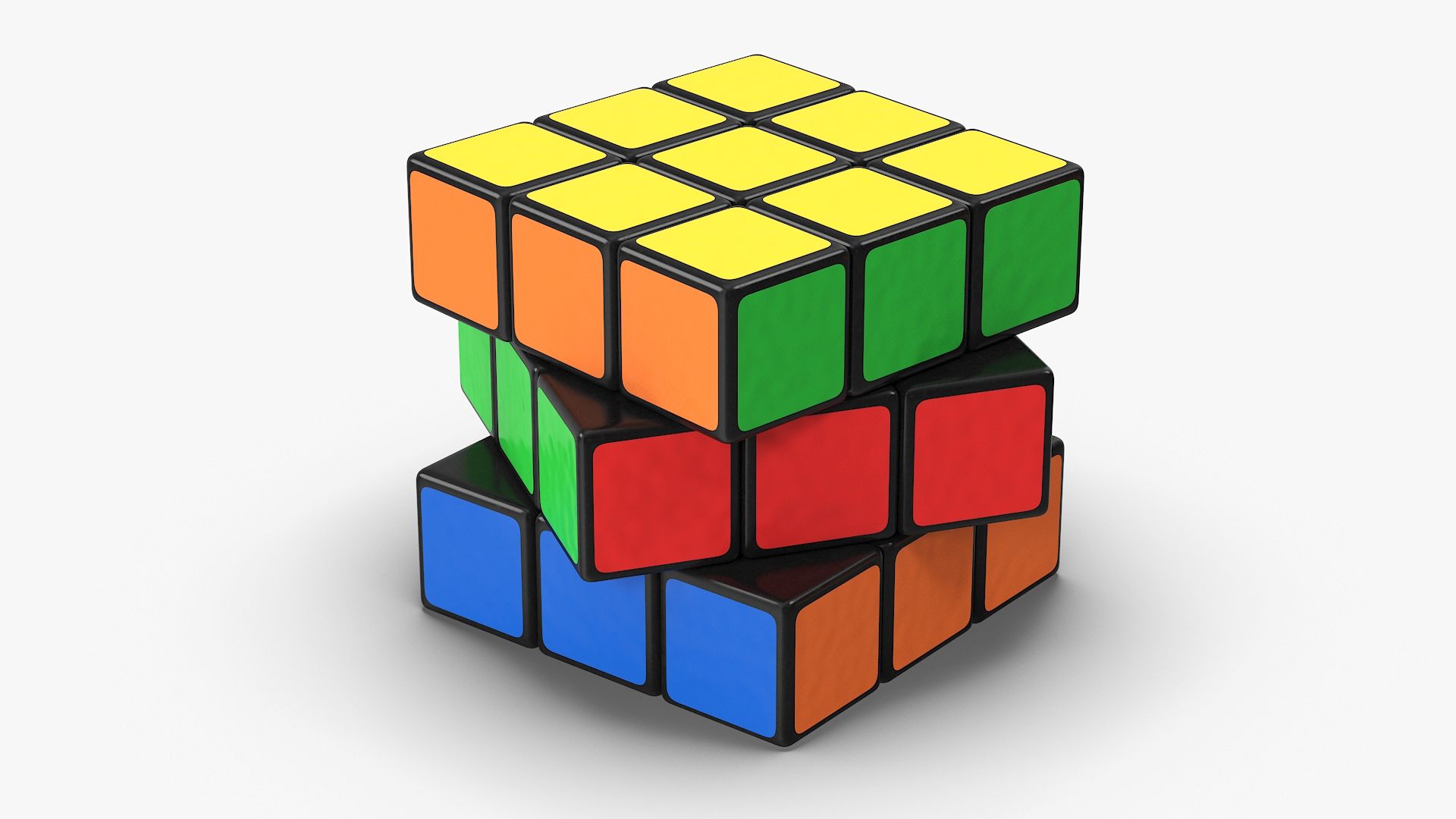 3D Rubiks Cube Puzzle model