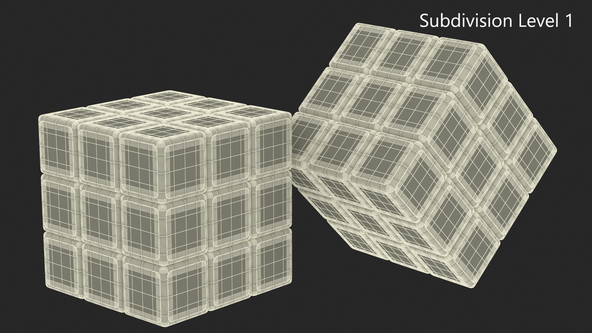 3D Rubiks Cube Puzzle model