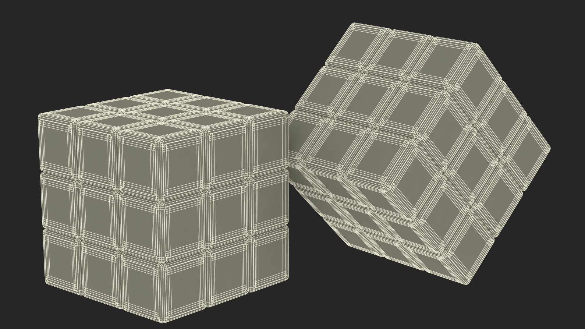 3D Rubiks Cube Puzzle model