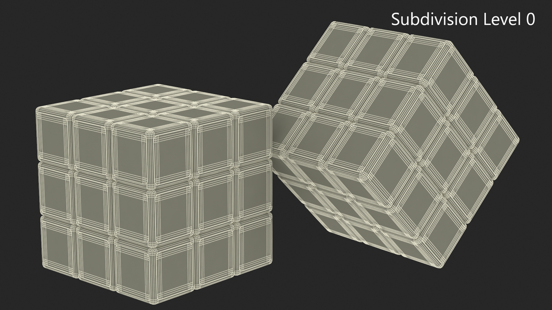 3D Rubiks Cube Puzzle model