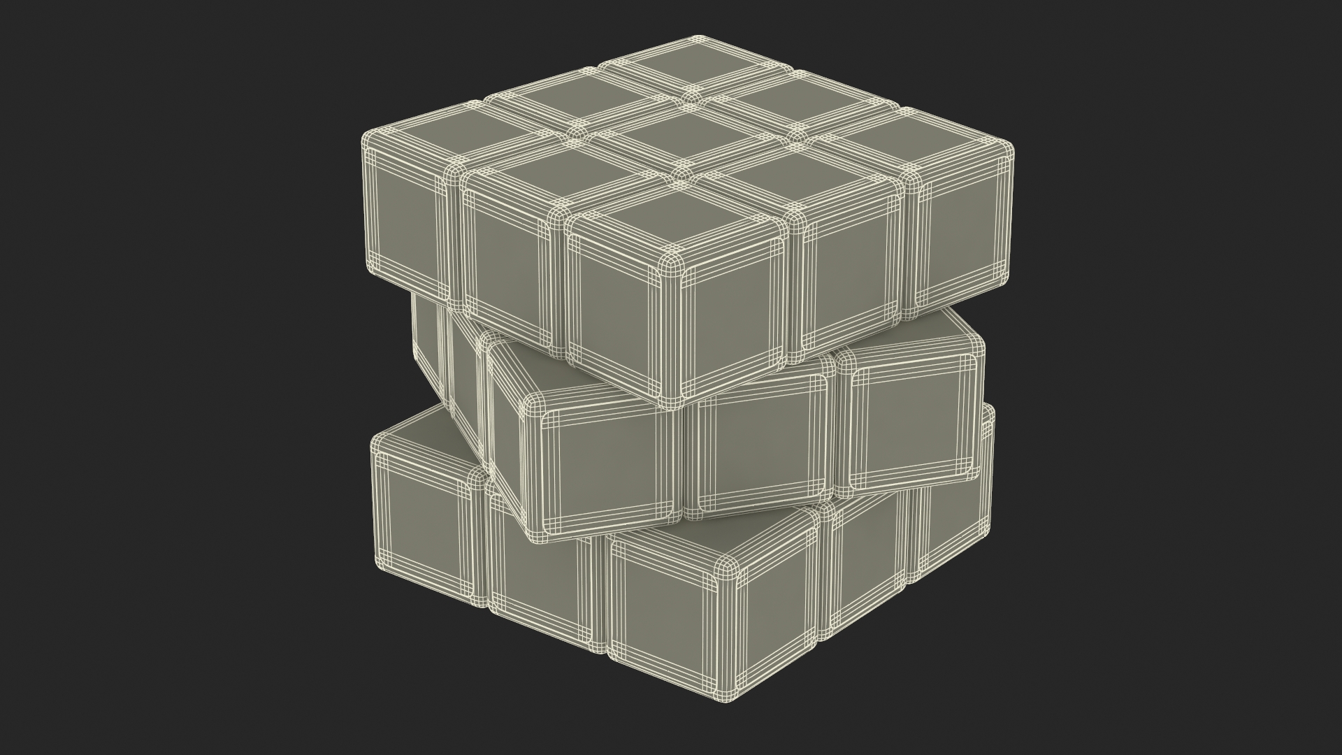 3D Rubiks Cube Puzzle model