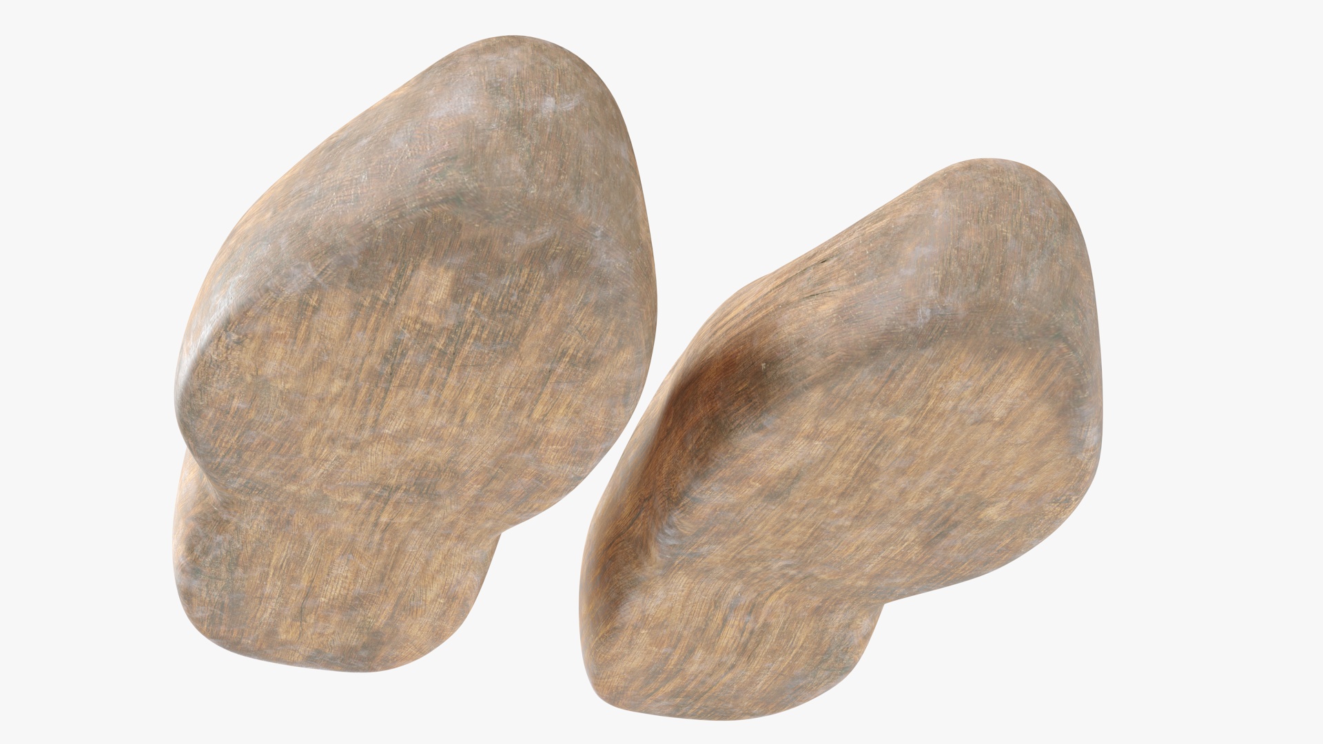 3D model Vintage Wooden Shoes