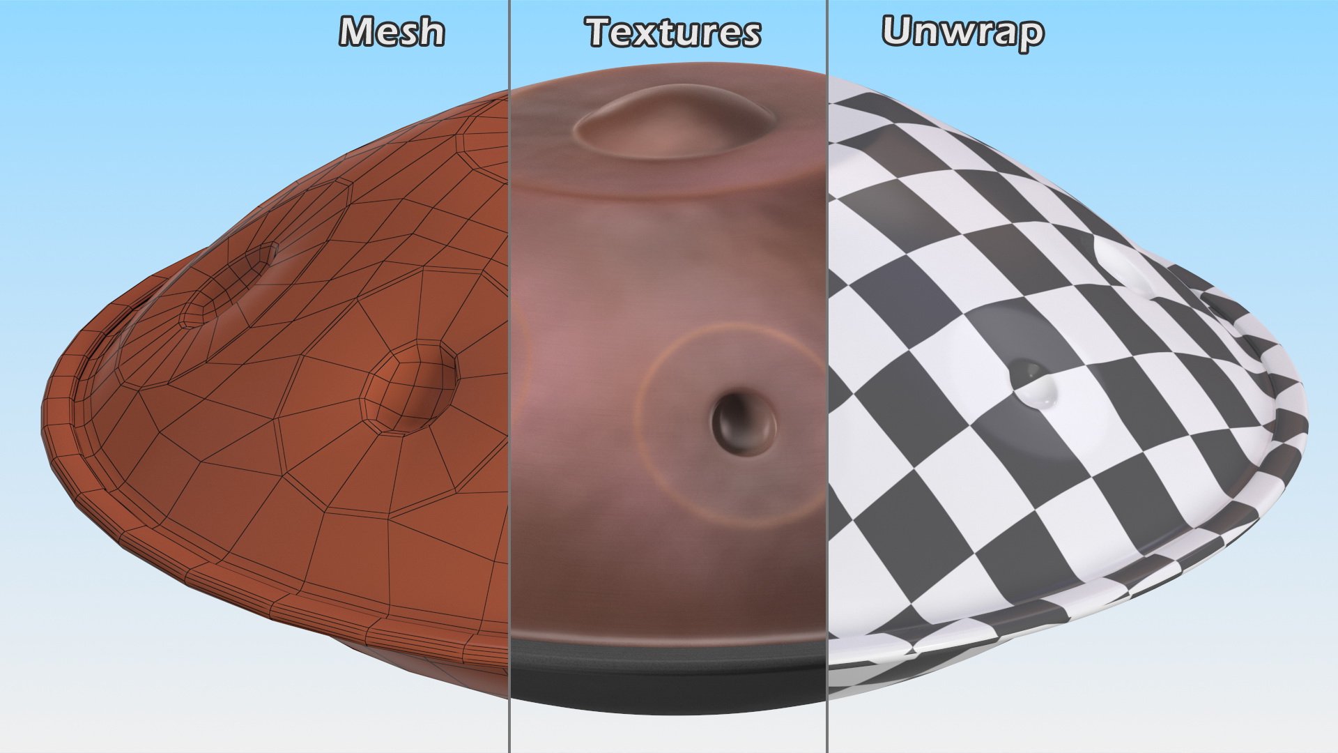 Hang Instrument Copper 3D