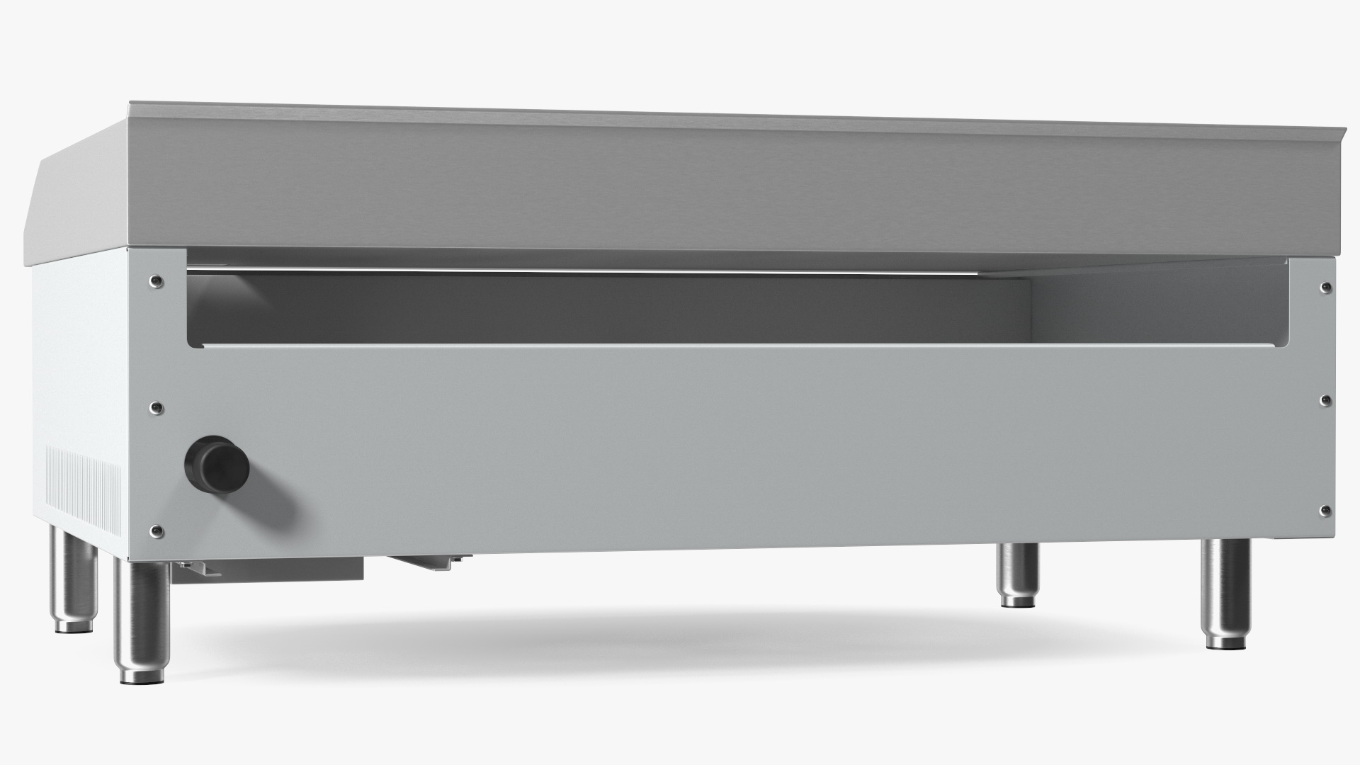 Medium Size Flat Top Gas Countertop Griddle with Meals 3D model