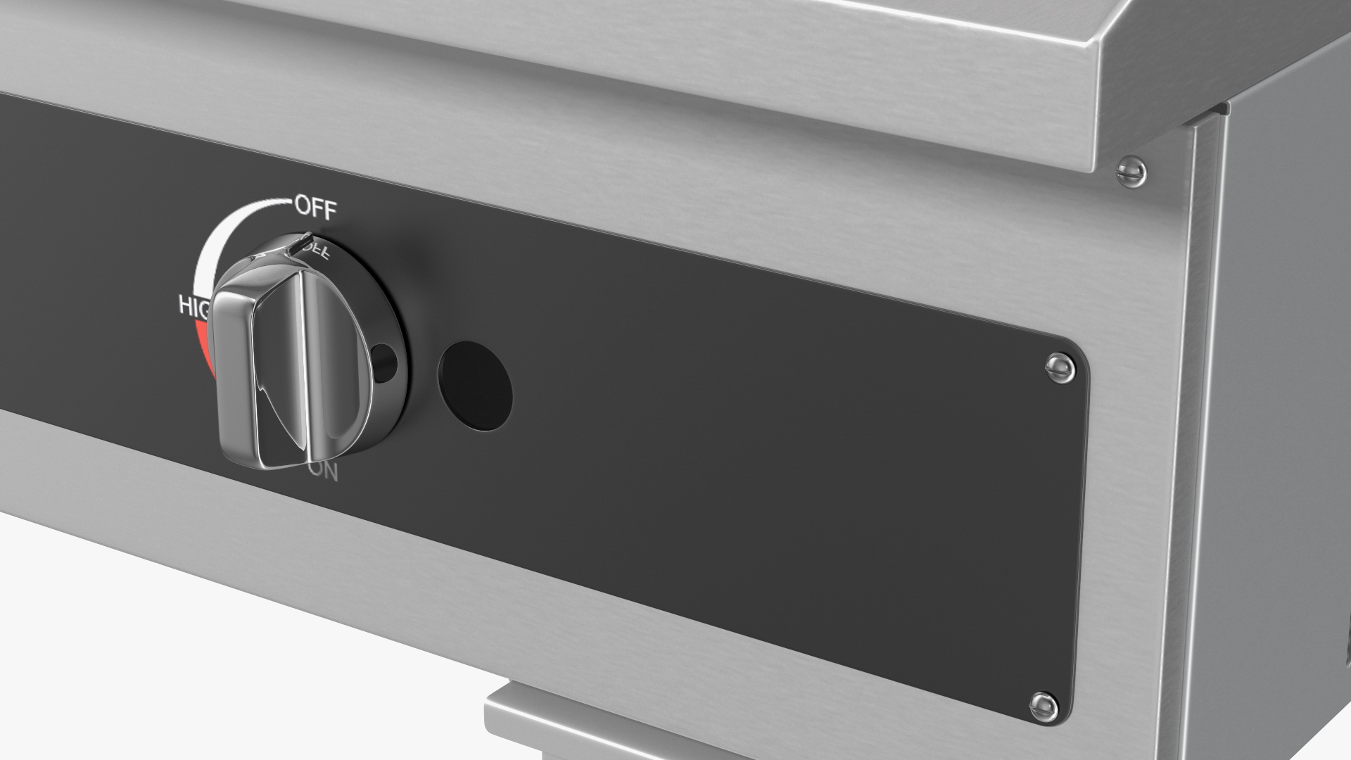 Medium Size Flat Top Gas Countertop Griddle with Meals 3D model