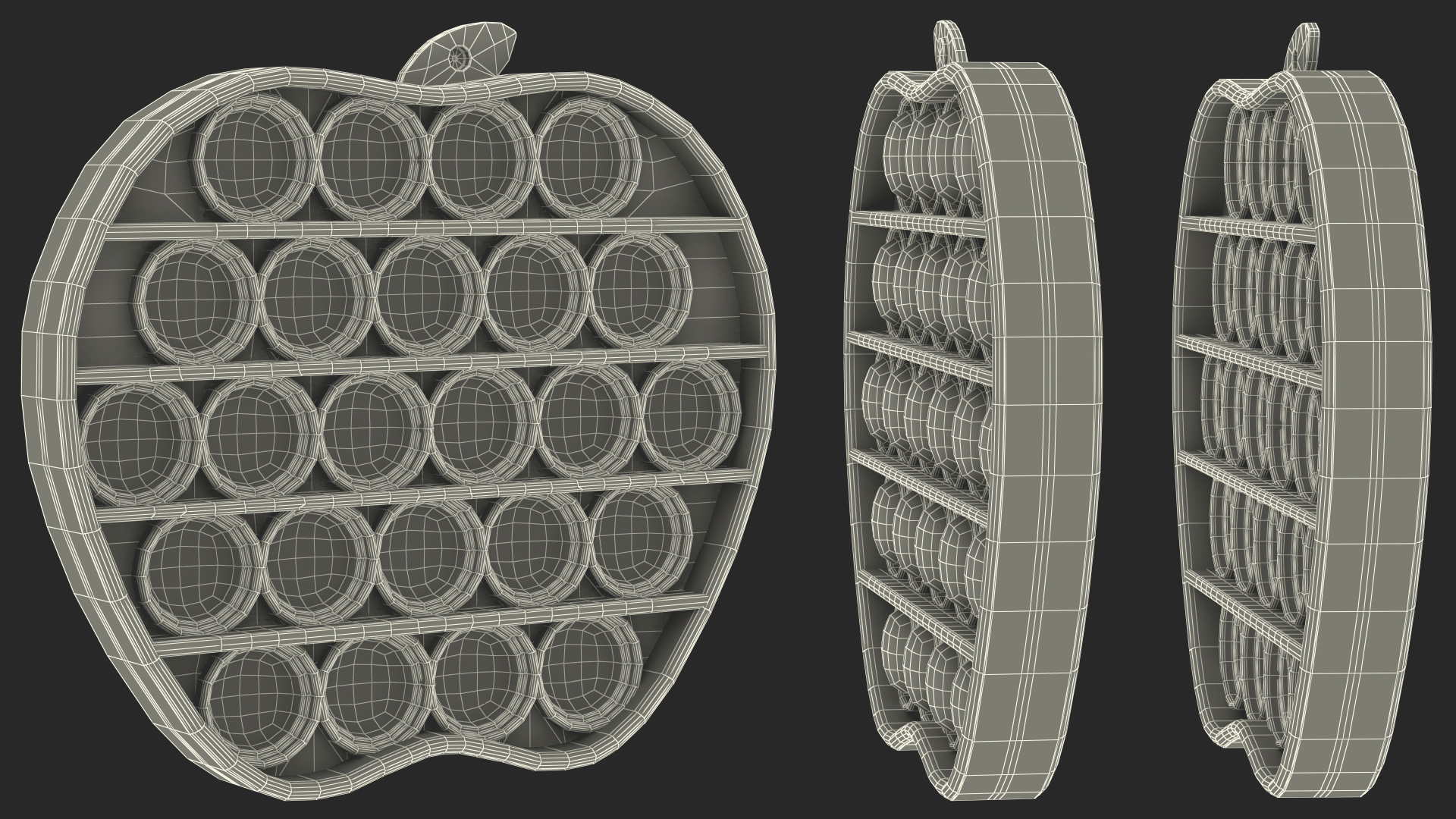 Rainbow Apple Pop It Toy 3D model