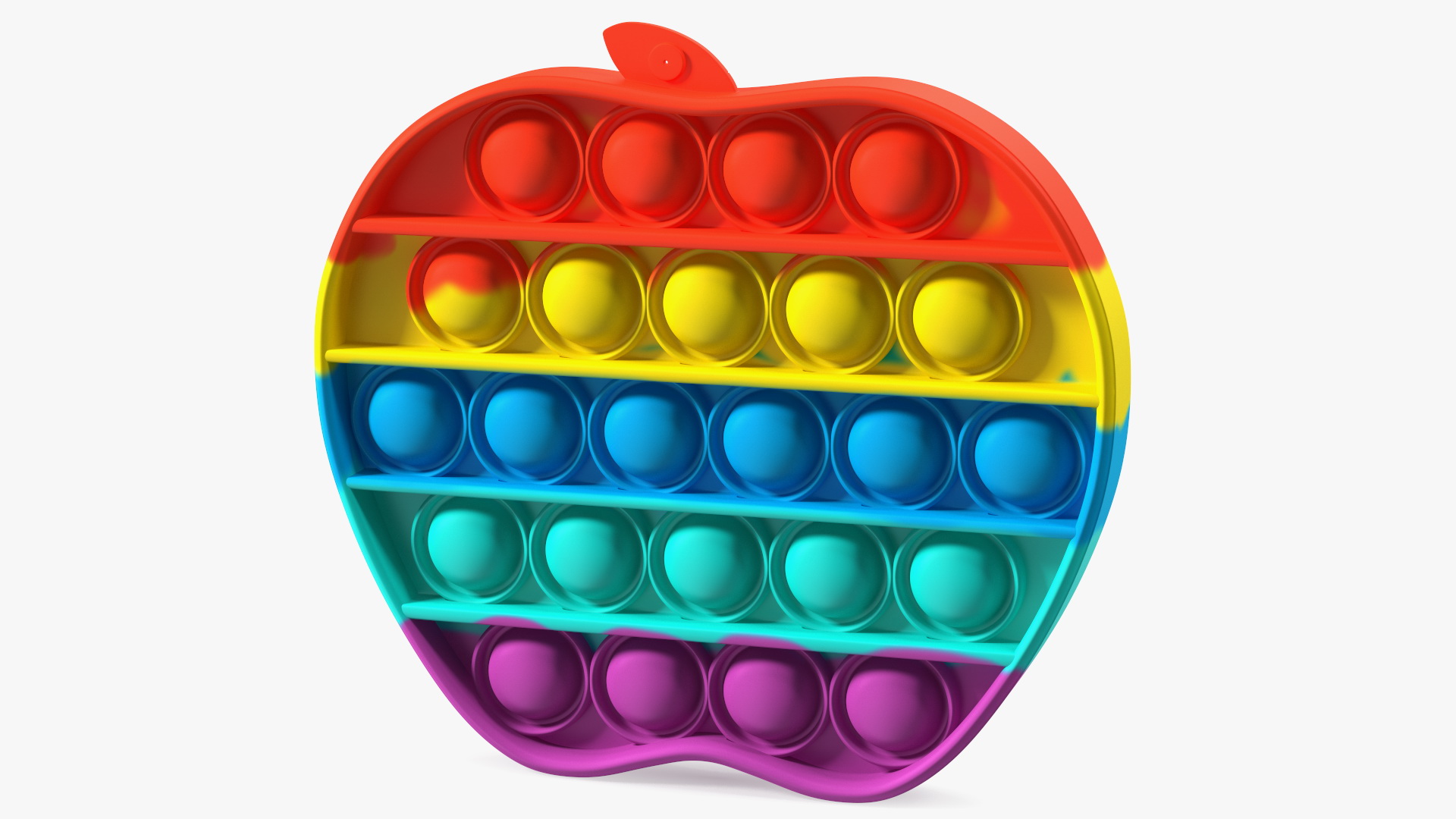 Rainbow Apple Pop It Toy 3D model