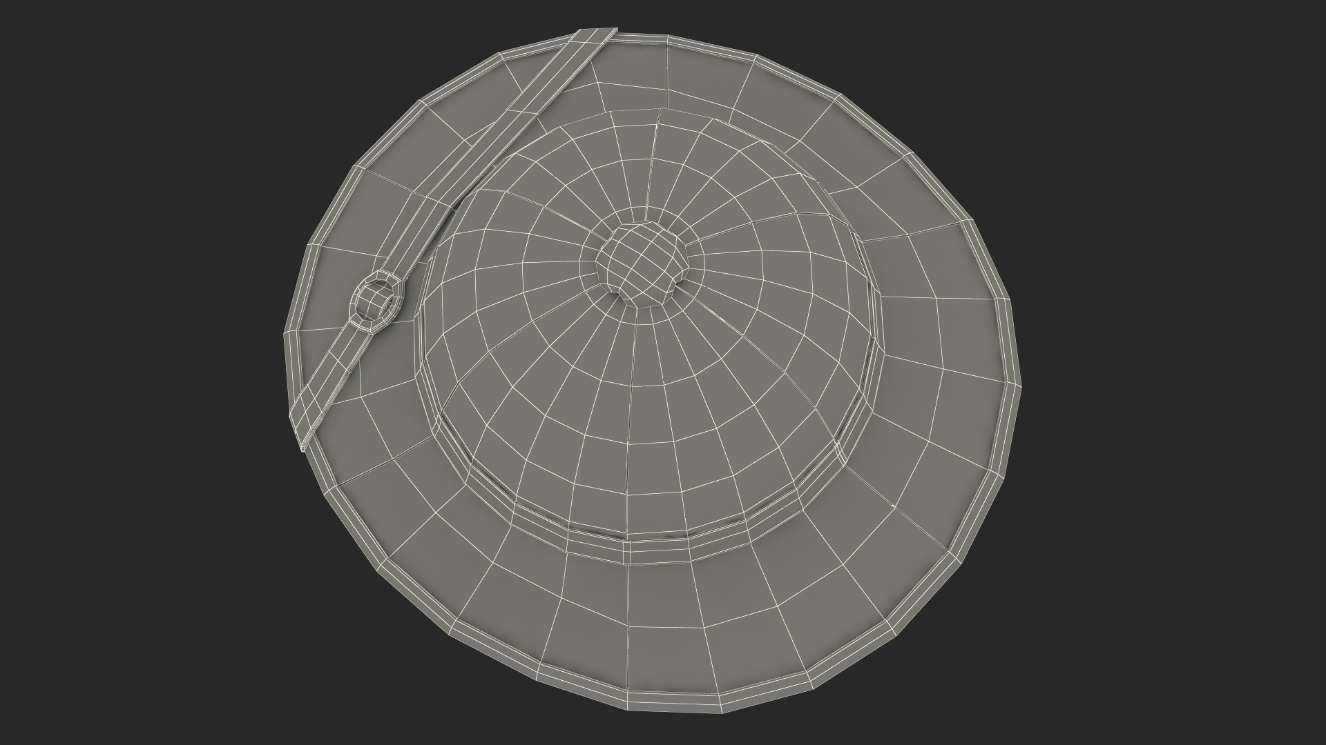 French Pith Helmet Green 3D model