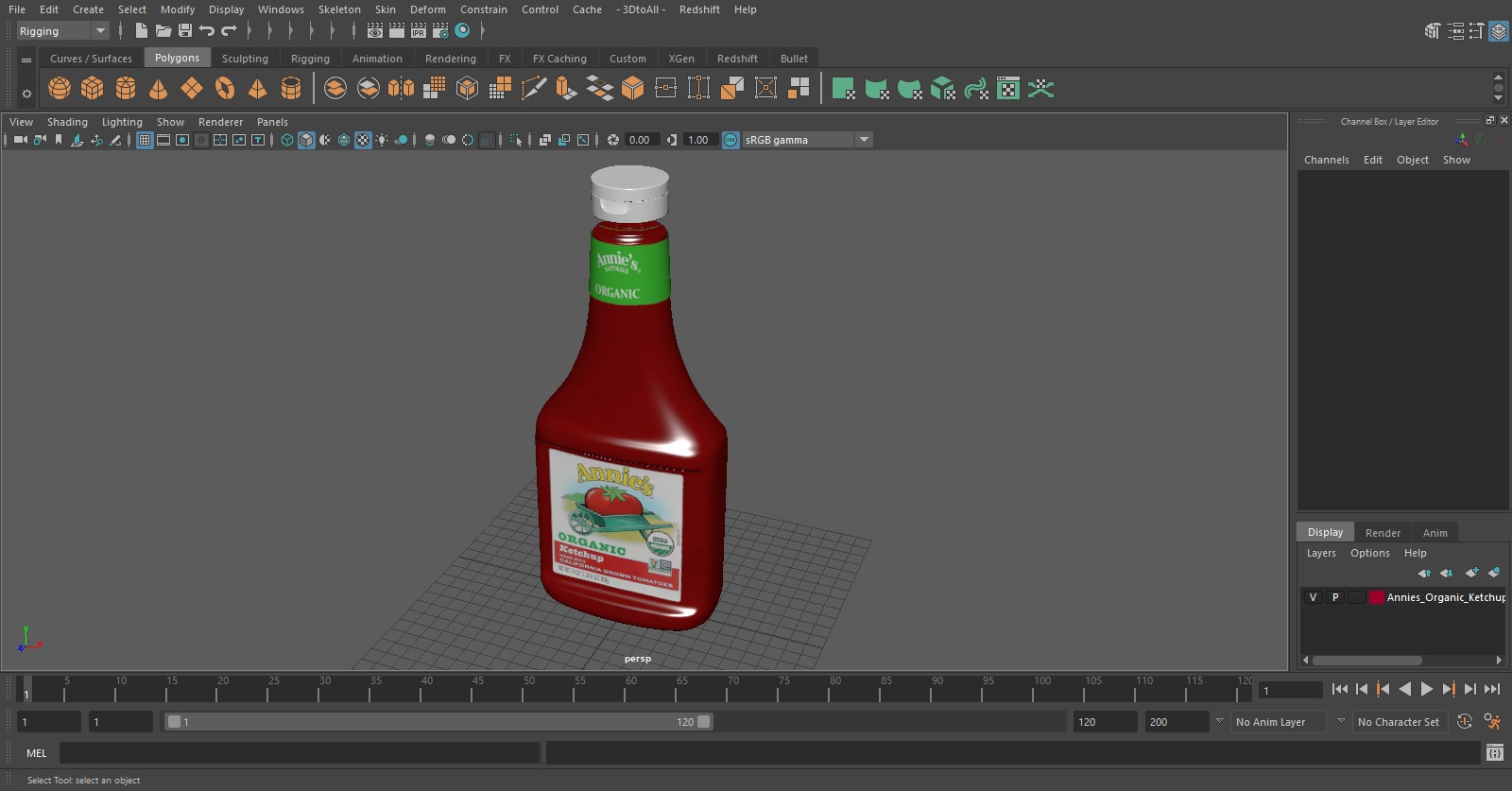 Annies Organic Ketchup Bottle 3D model