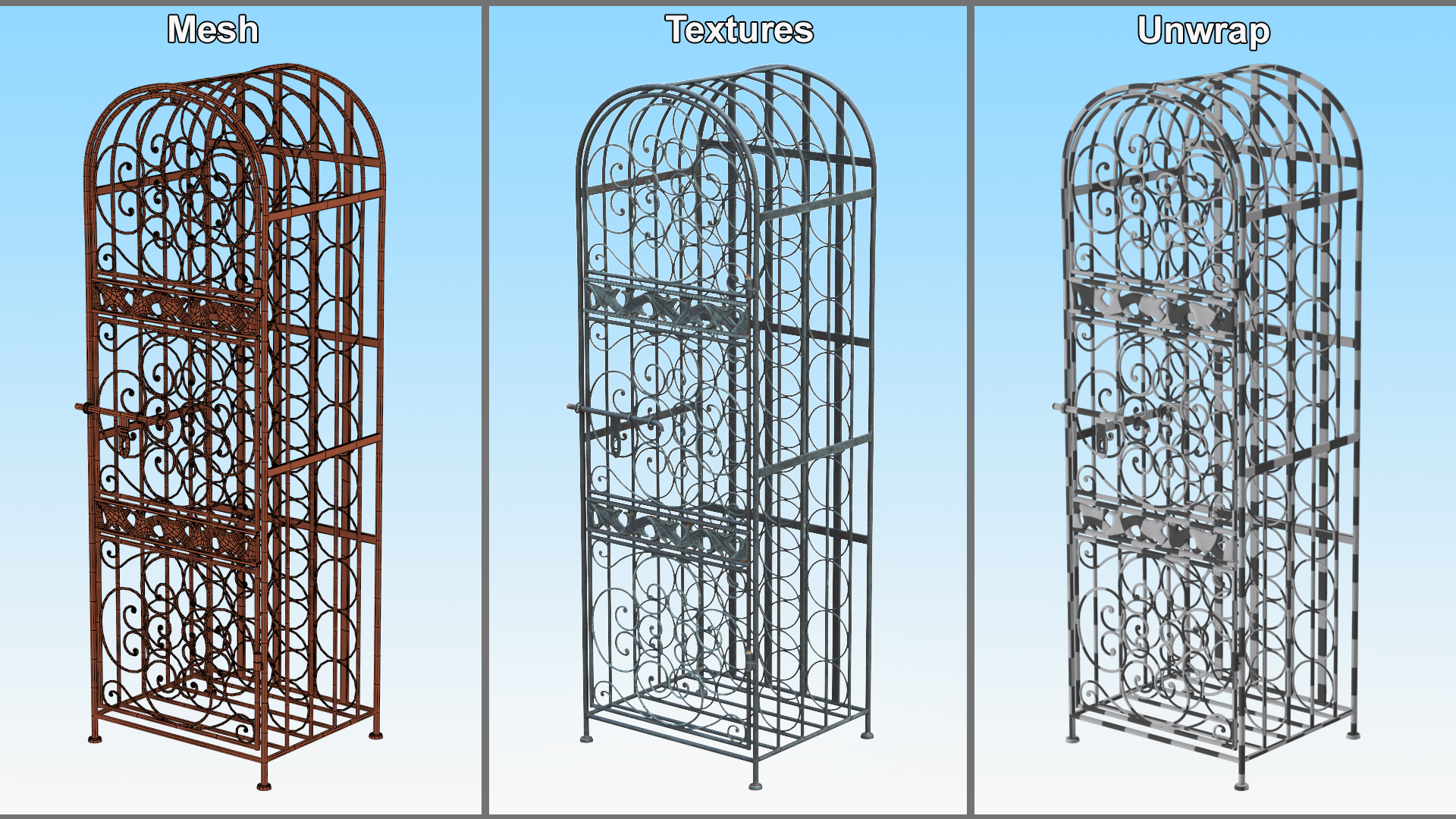 3D Wine Storage Cage Old