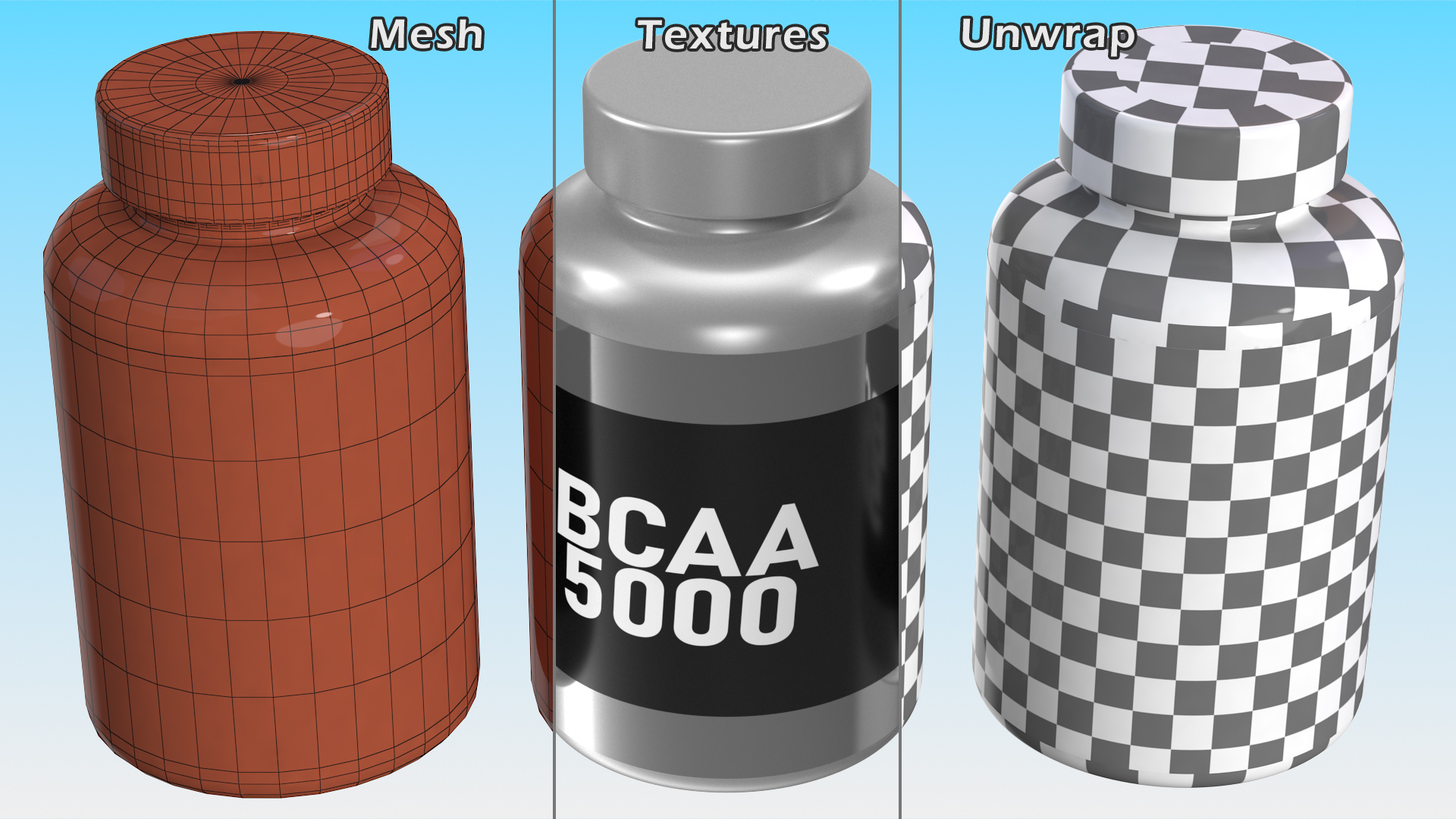 3D BCAA 5000 Amino Acids