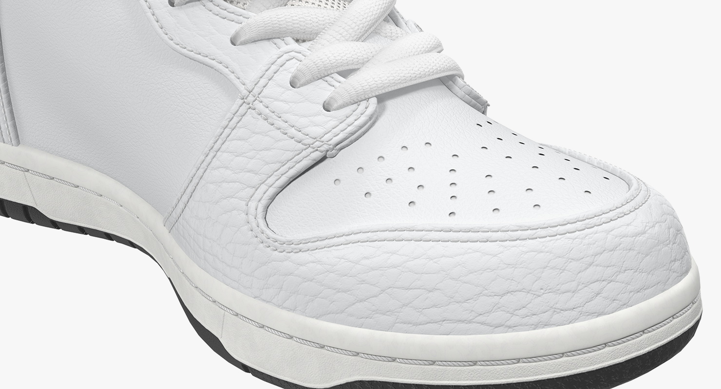 Skateboard Shoes White 3D