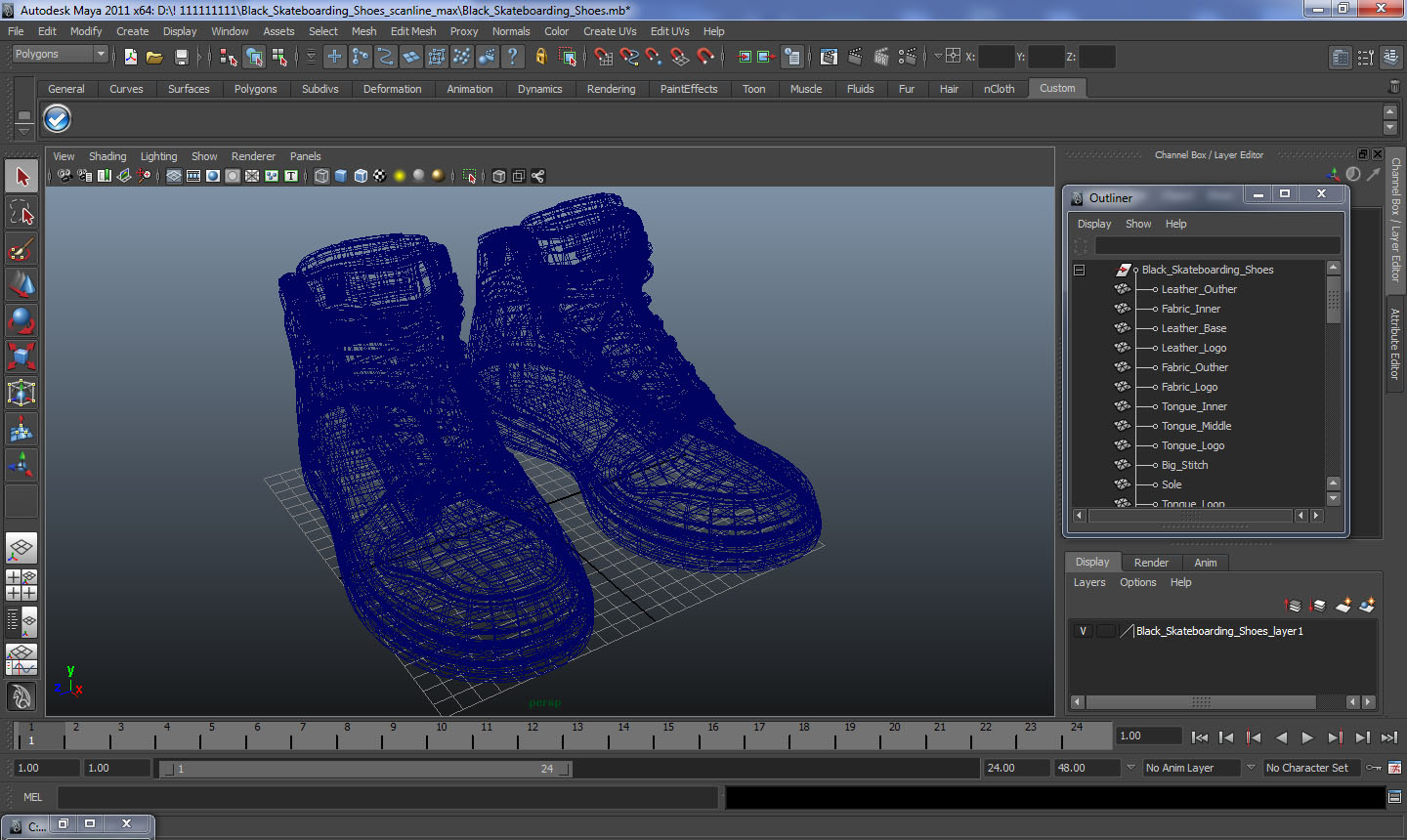 Skateboard Shoes White 3D