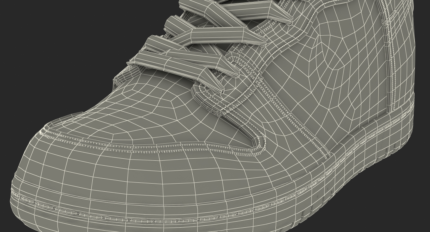 Skateboard Shoes White 3D