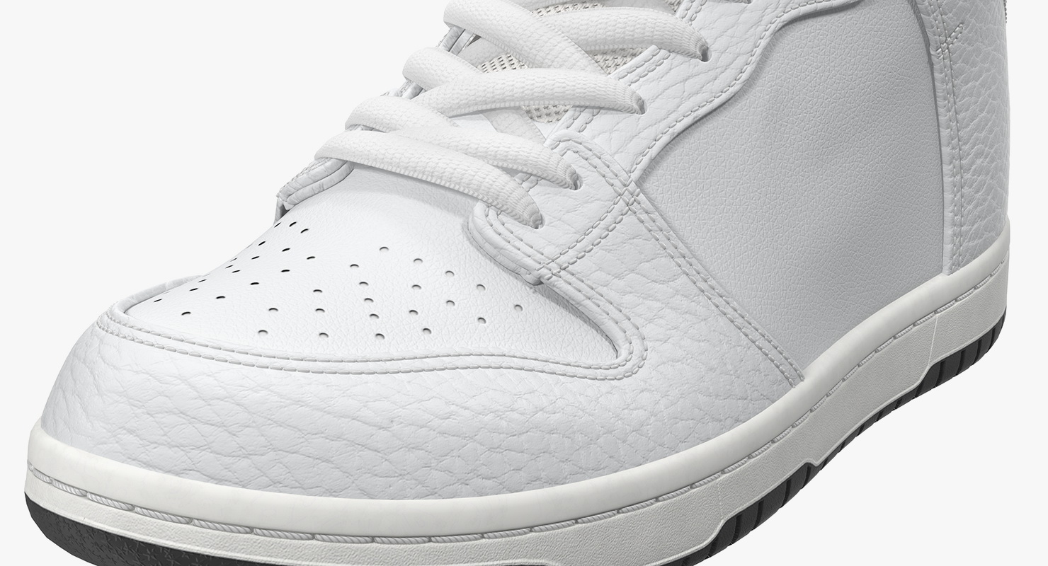 Skateboard Shoes White 3D