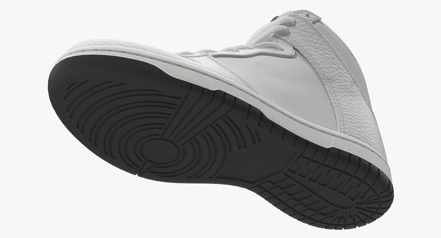 Skateboard Shoes White 3D