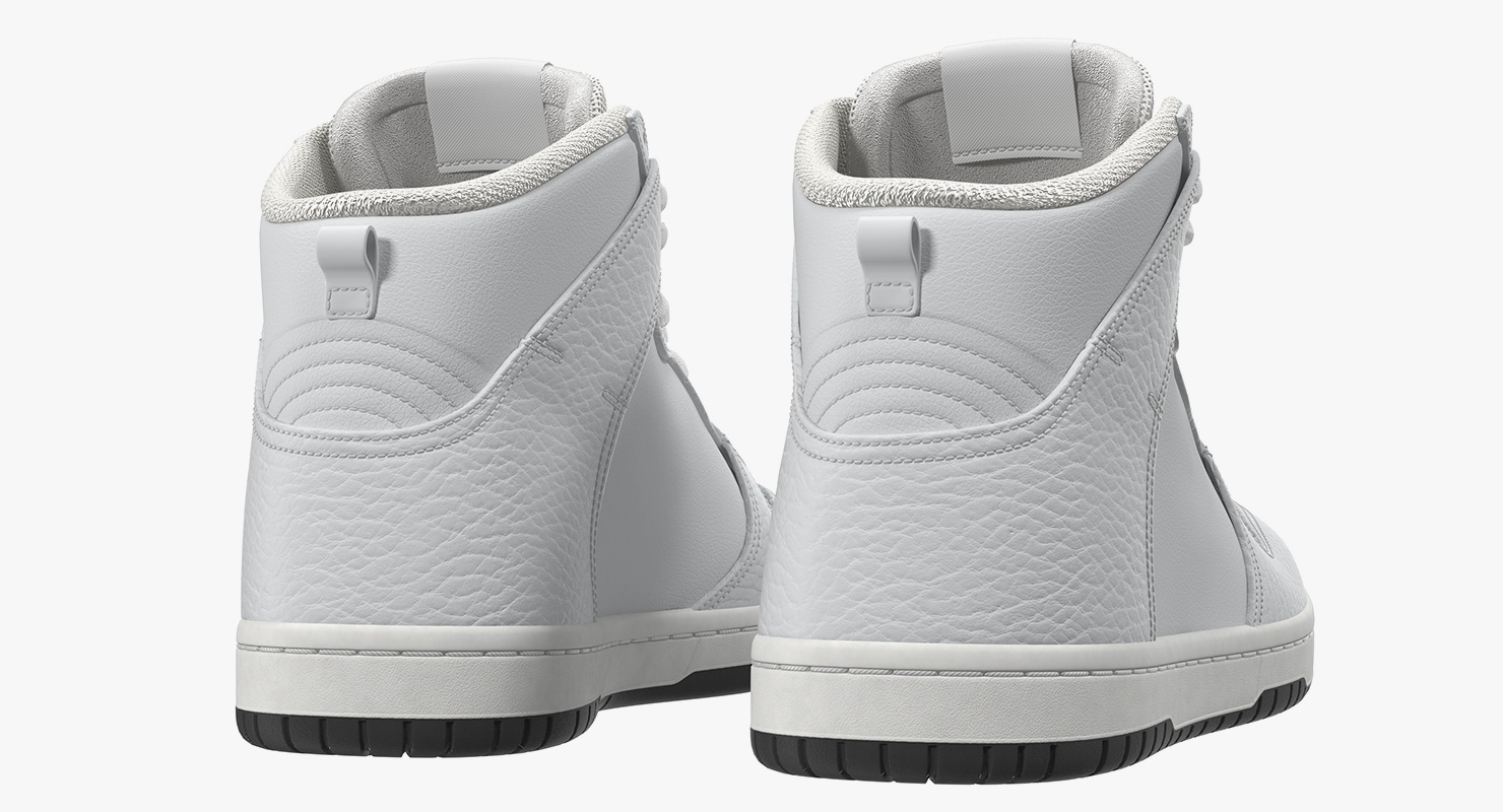 Skateboard Shoes White 3D