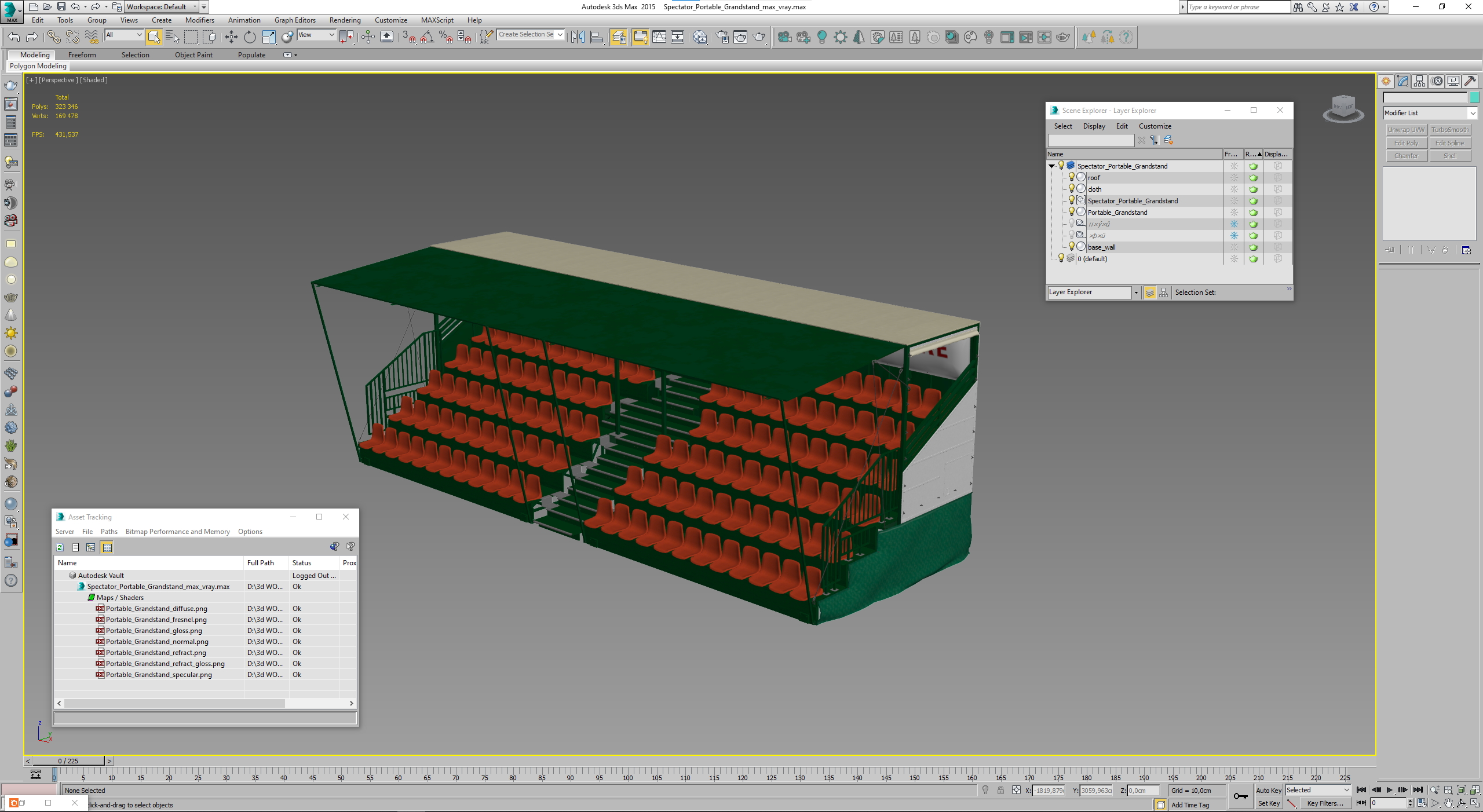 Spectator Portable Grandstand 3D model