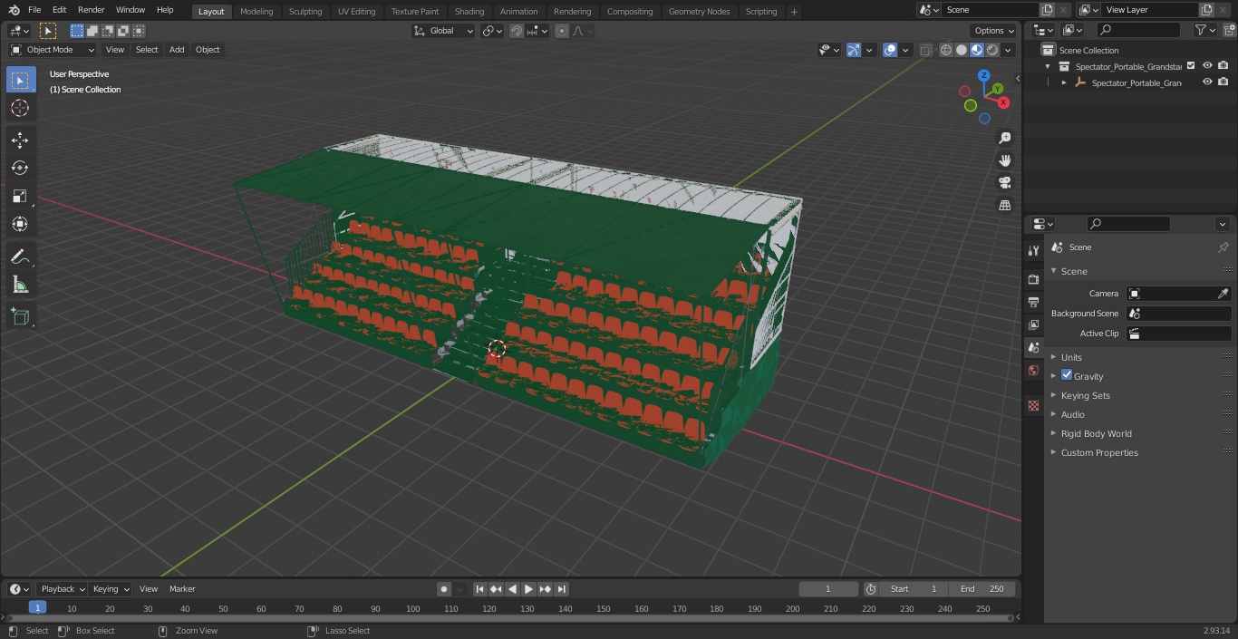 Spectator Portable Grandstand 3D model