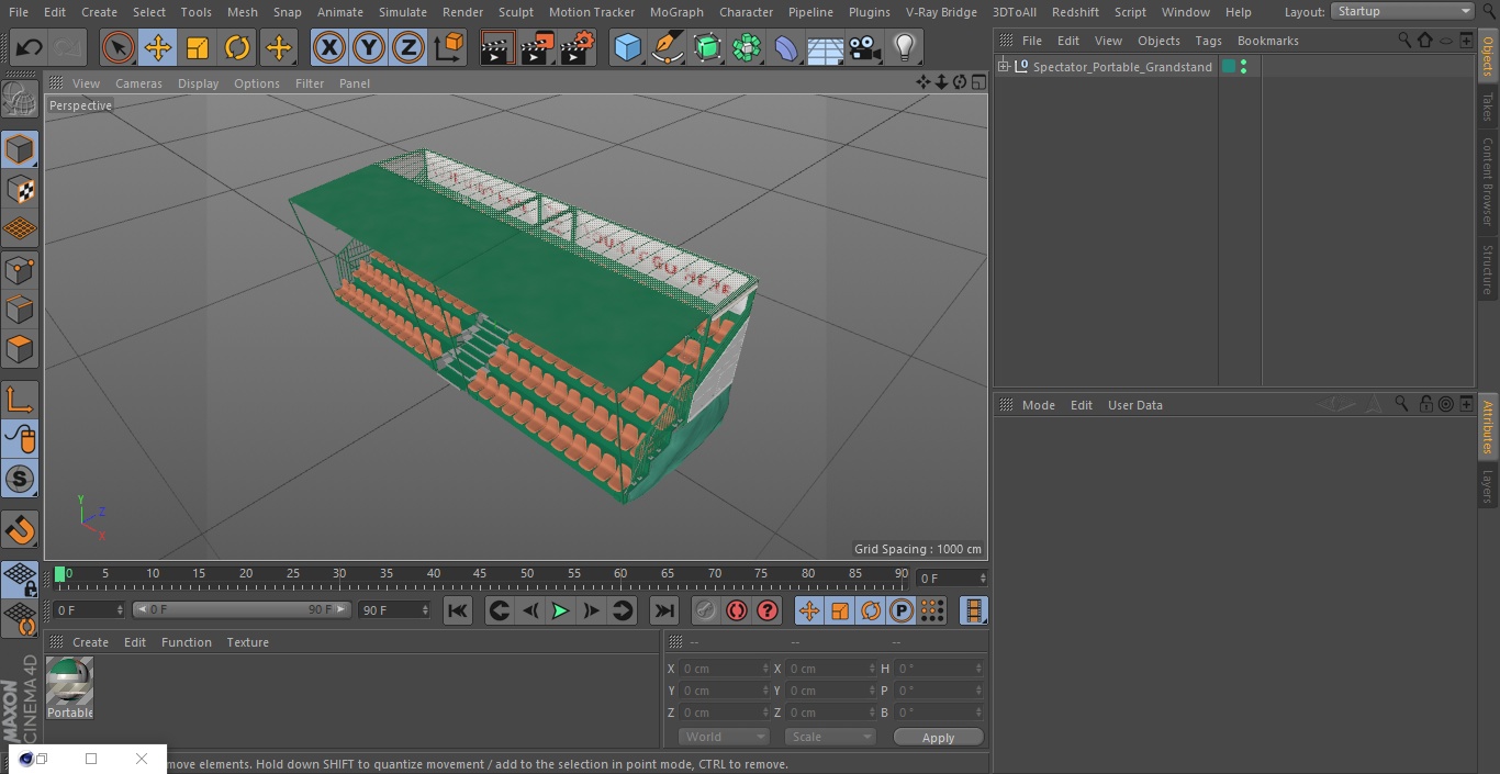Spectator Portable Grandstand 3D model
