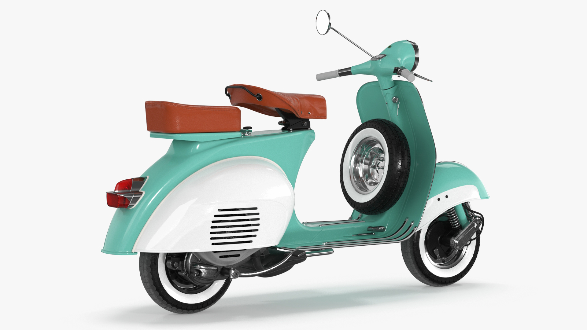 3D Vintage Vespa 125 Scooter Green