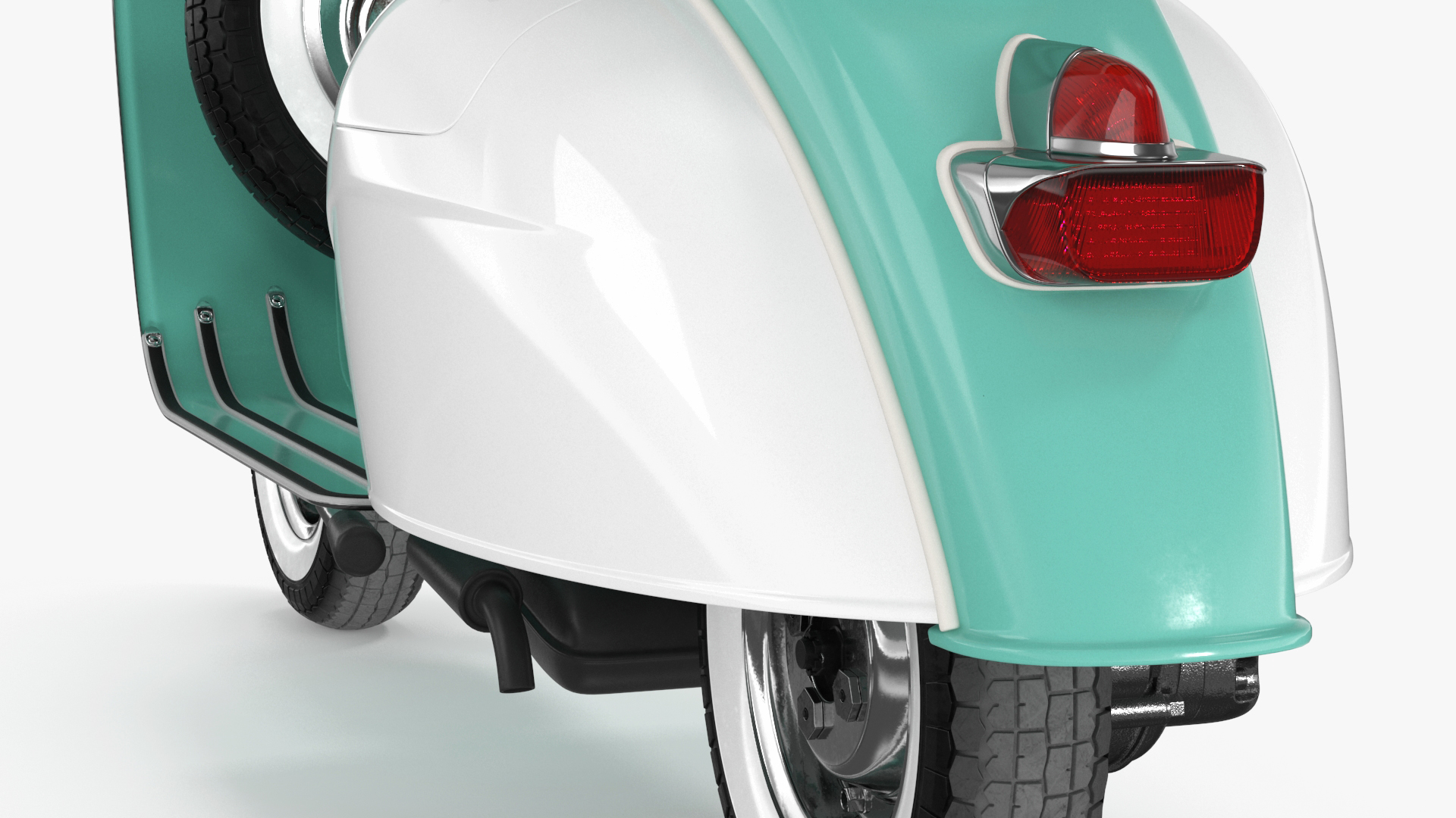 3D Vintage Vespa 125 Scooter Green