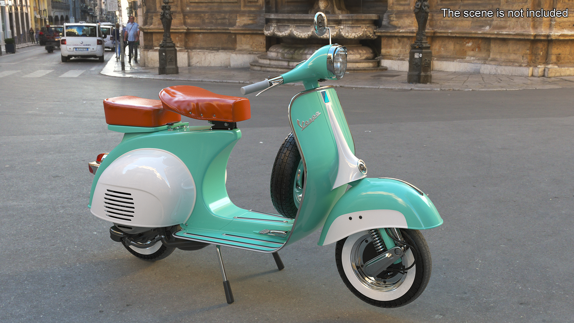 3D Vintage Vespa 125 Scooter Green