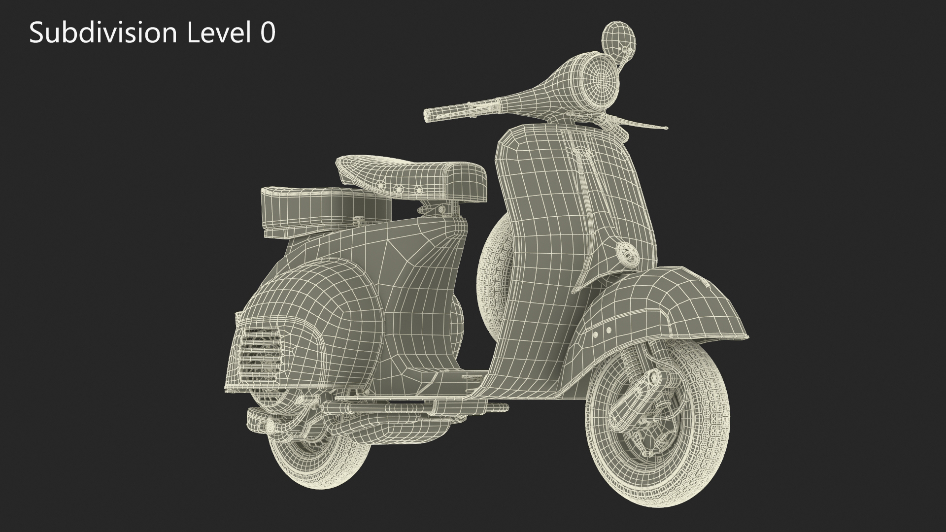 3D Vintage Vespa 125 Scooter Green