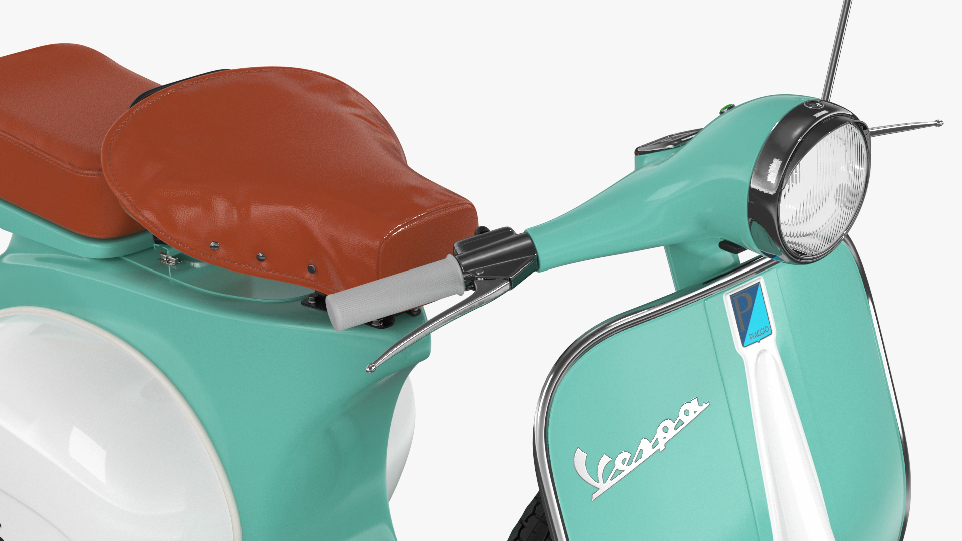 3D Vintage Vespa 125 Scooter Green