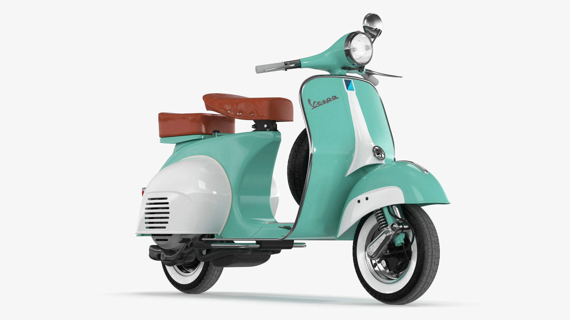 3D Vintage Vespa 125 Scooter Green