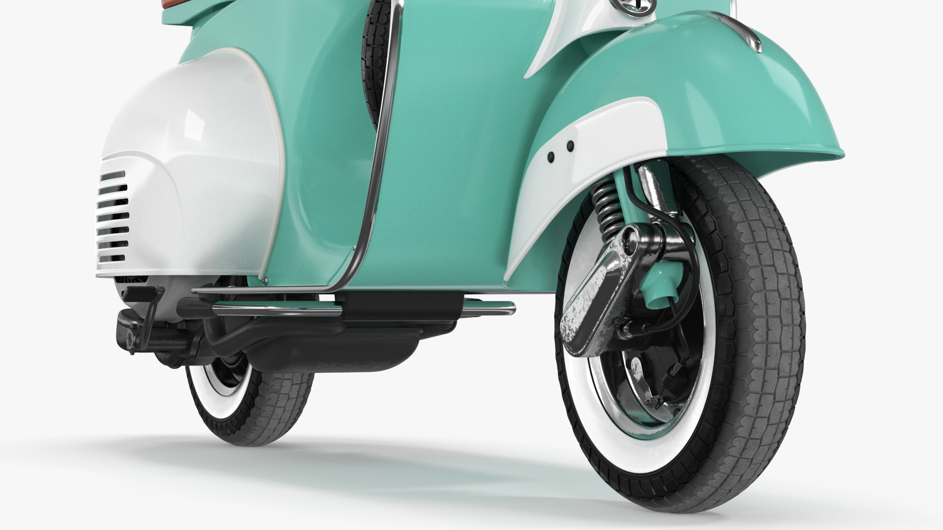 3D Vintage Vespa 125 Scooter Green