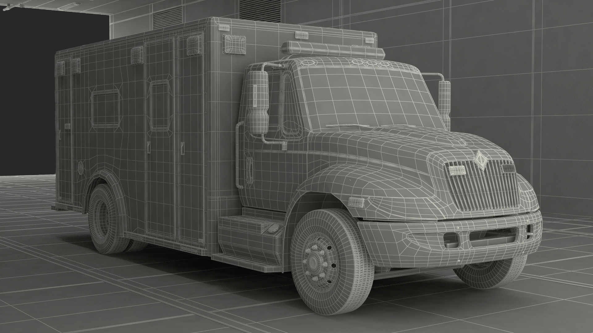 3D model Two Level Tunnel Cross Section with Cars