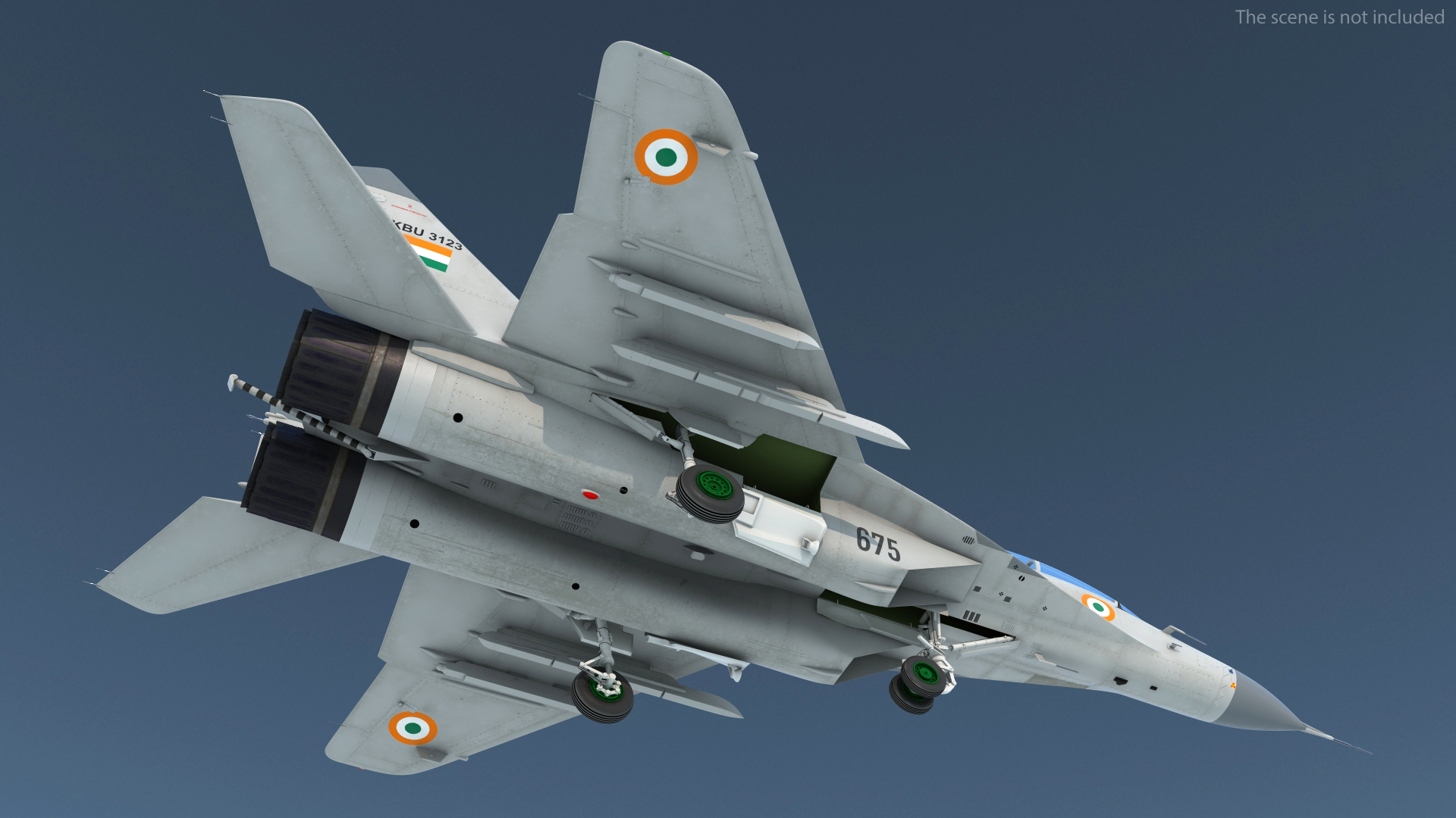 3D MiG 29 KUB Tandem Aircraft Indian Navy model