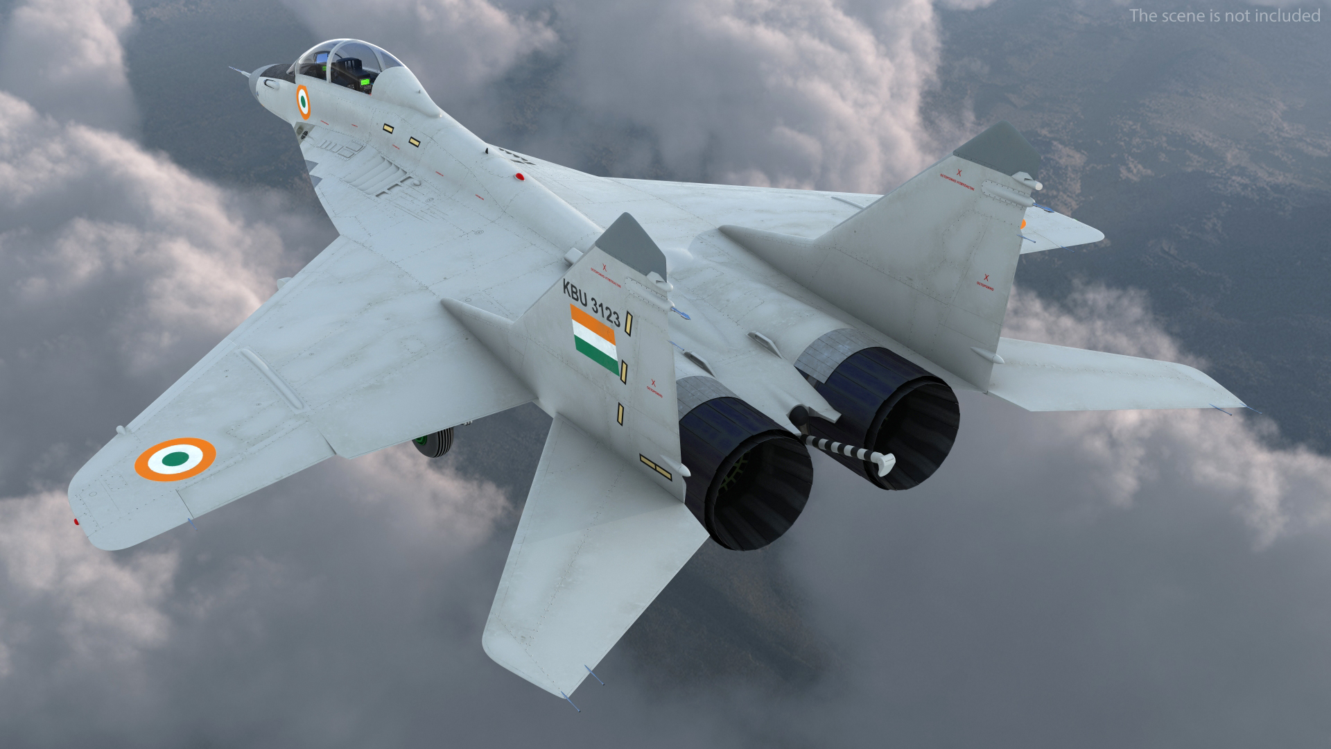 3D MiG 29 KUB Tandem Aircraft Indian Navy model