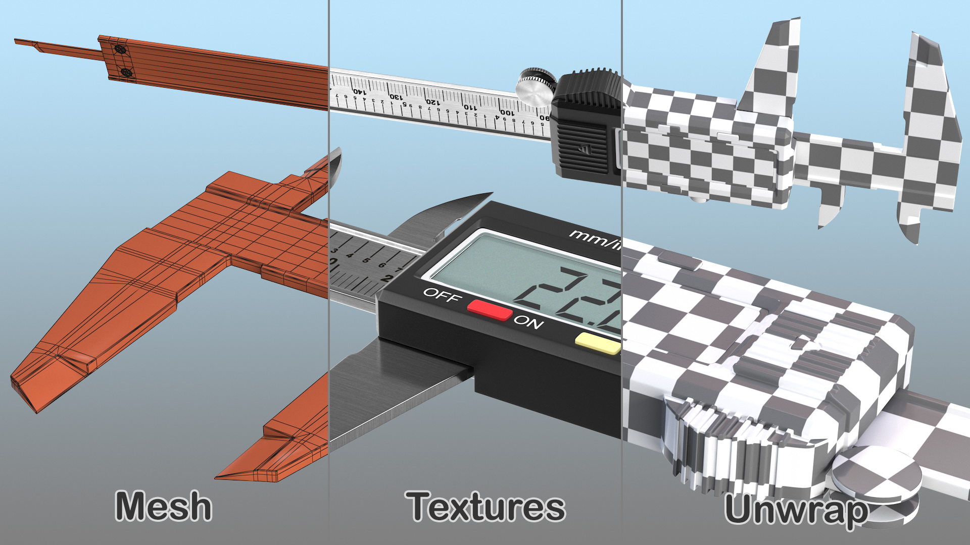 3D Spurstar LCD Digital Vernier Caliper