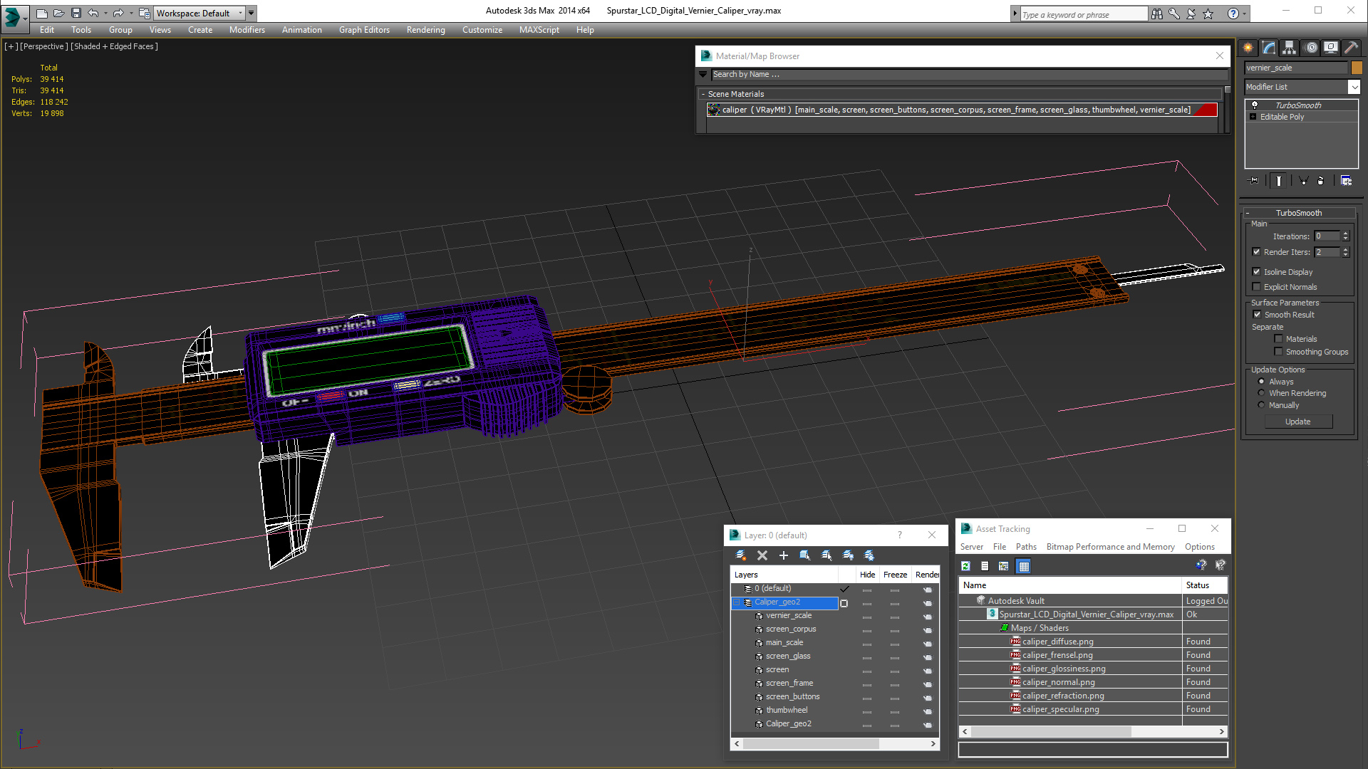 3D Spurstar LCD Digital Vernier Caliper