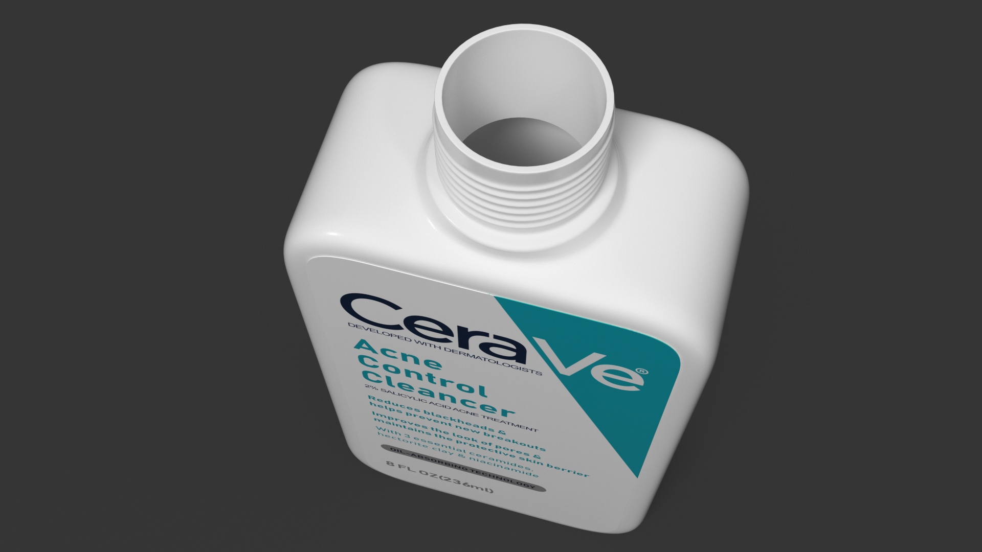 3D model CeraVe Cleanser Dispenser Bottle 236 ml Aquamarine