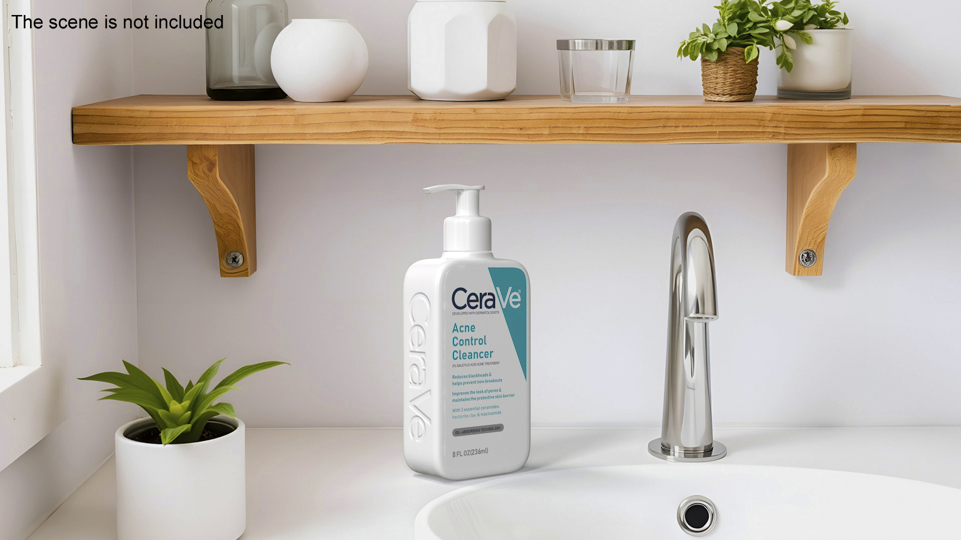 3D model CeraVe Cleanser Dispenser Bottle 236 ml Aquamarine