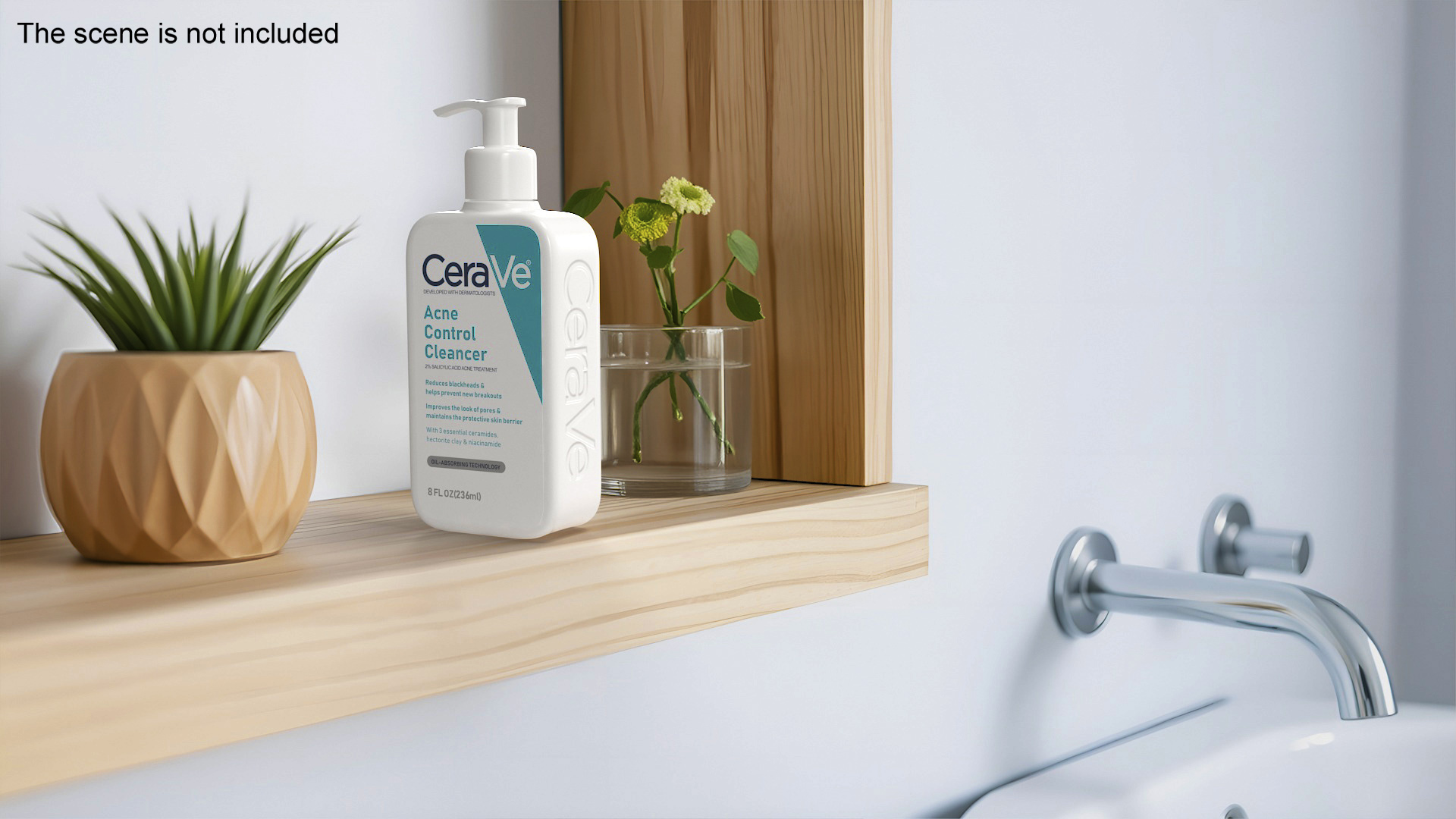 3D model CeraVe Cleanser Dispenser Bottle 236 ml Aquamarine