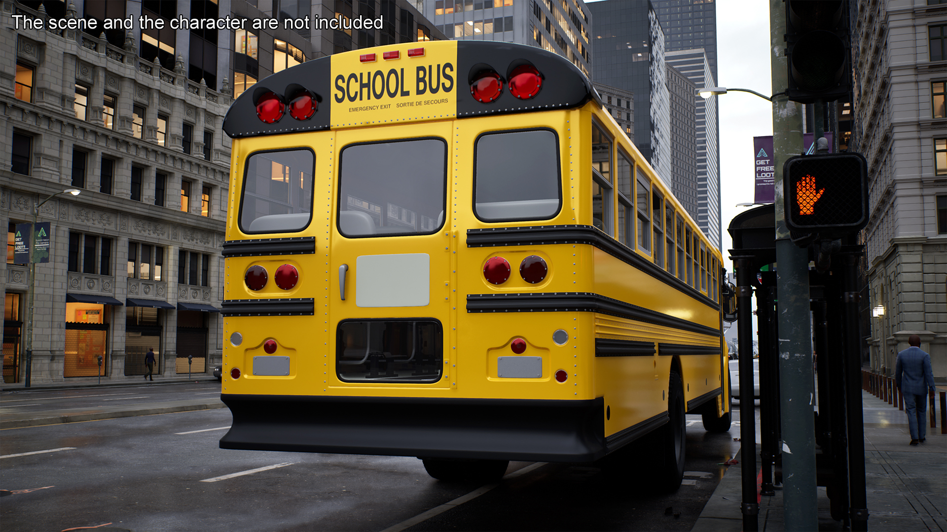 American School Bus 3D model