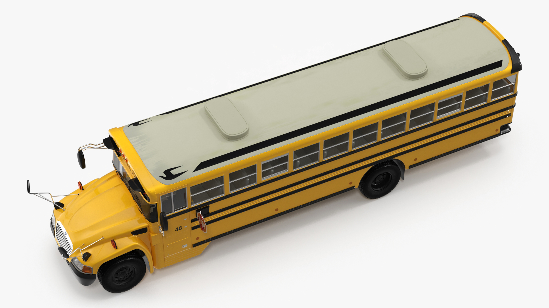 American School Bus 3D model